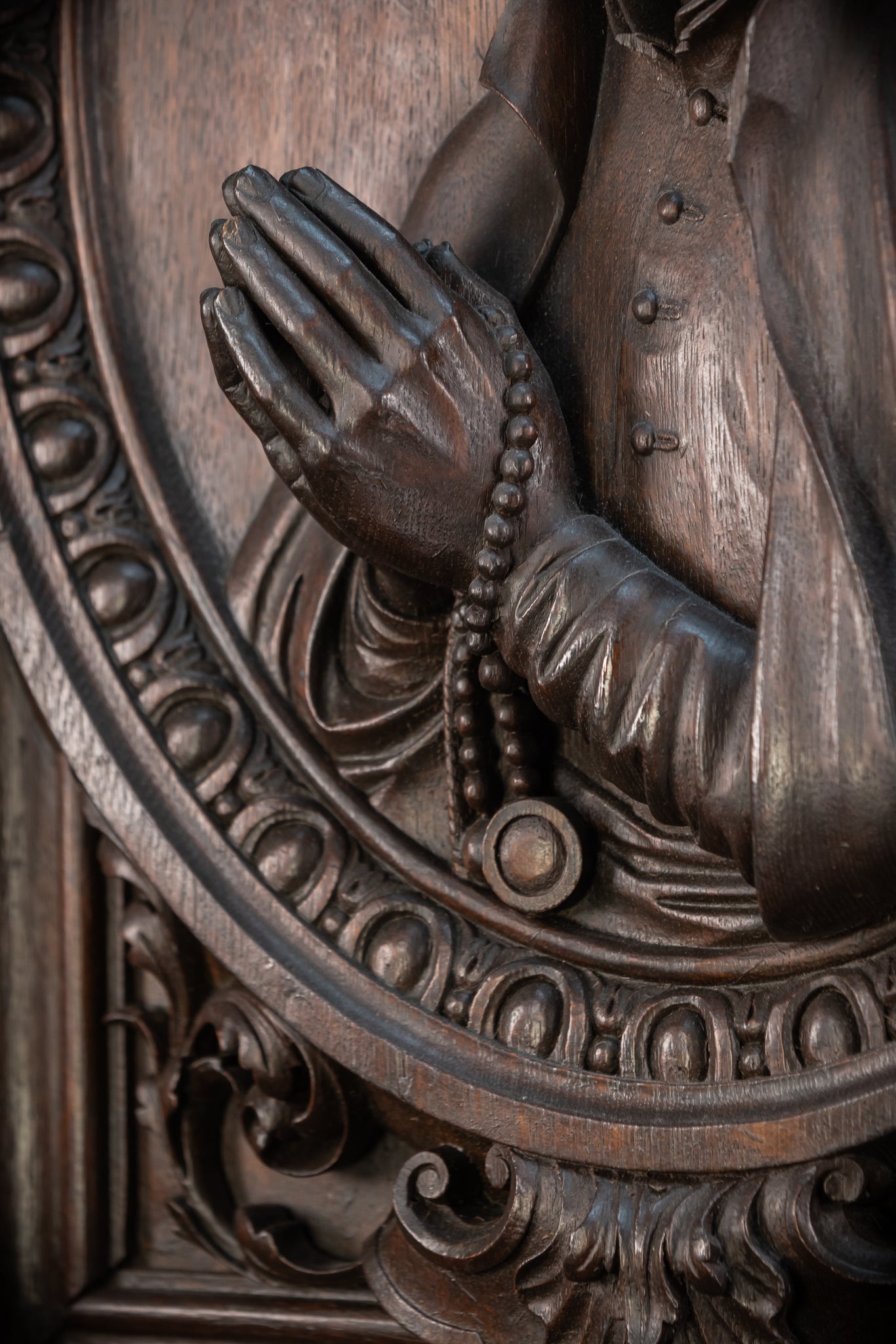 St Ignatius of Loyola Relief Sculpture | 1700s Antique | 26.6"/ 67.5 cm