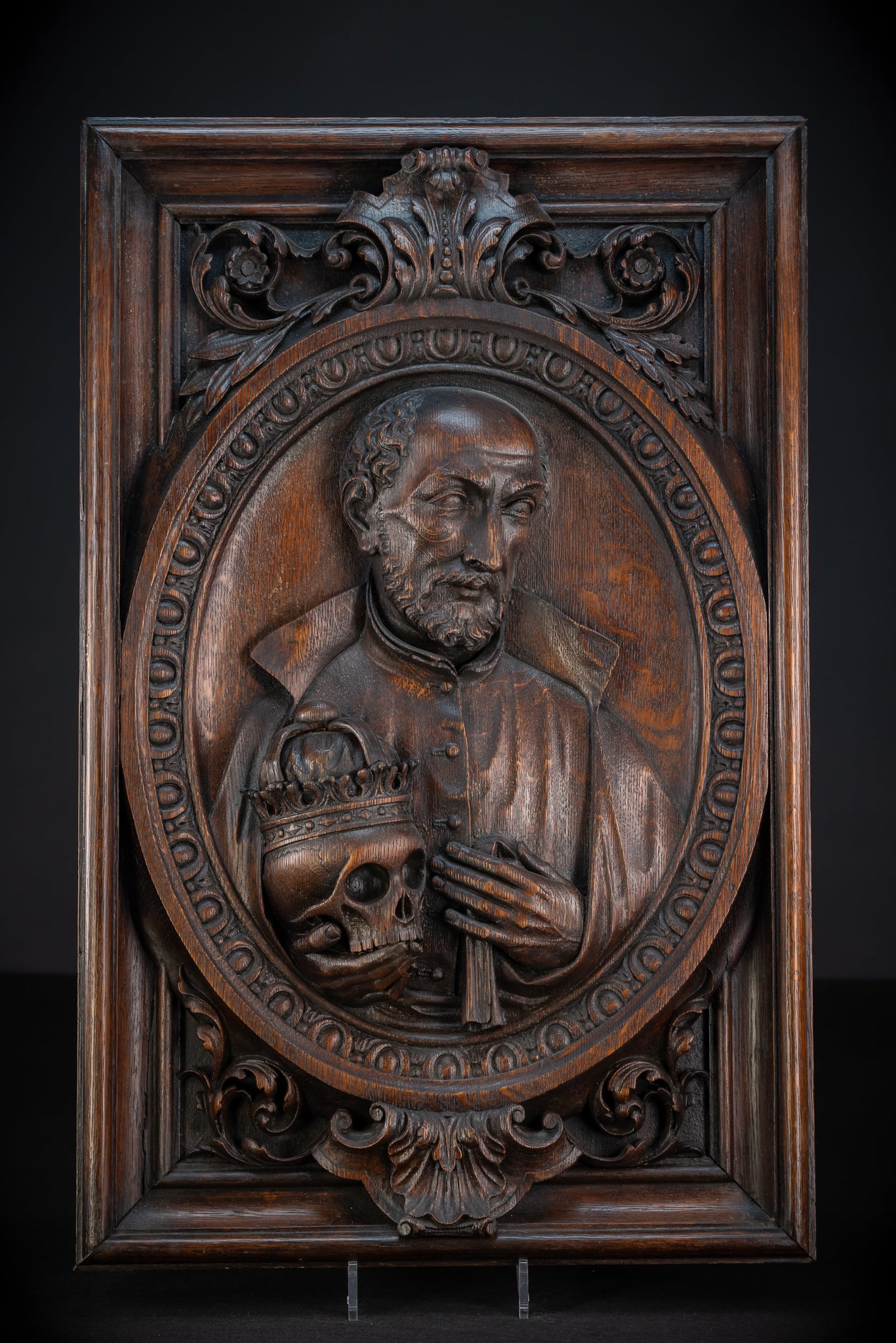 St Francis Borgia Relief | Antique 1700s 26.6"/ 67.5 cm