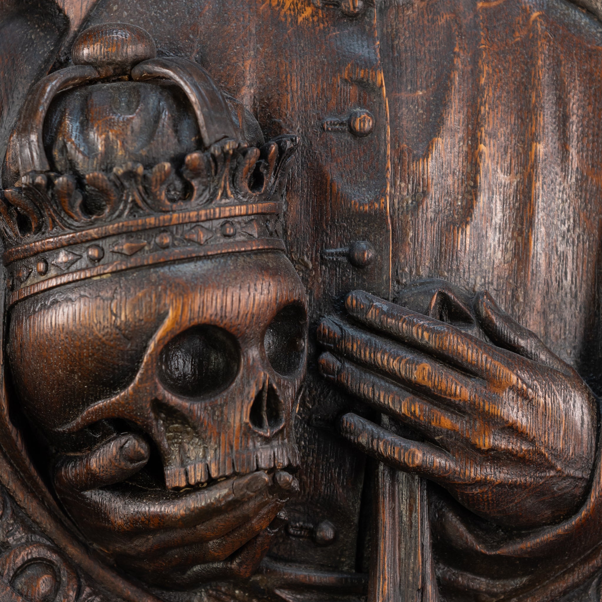 St Francis Borgia Relief Sculpture | 1700s Antique | 26.6"/ 67.5 cm