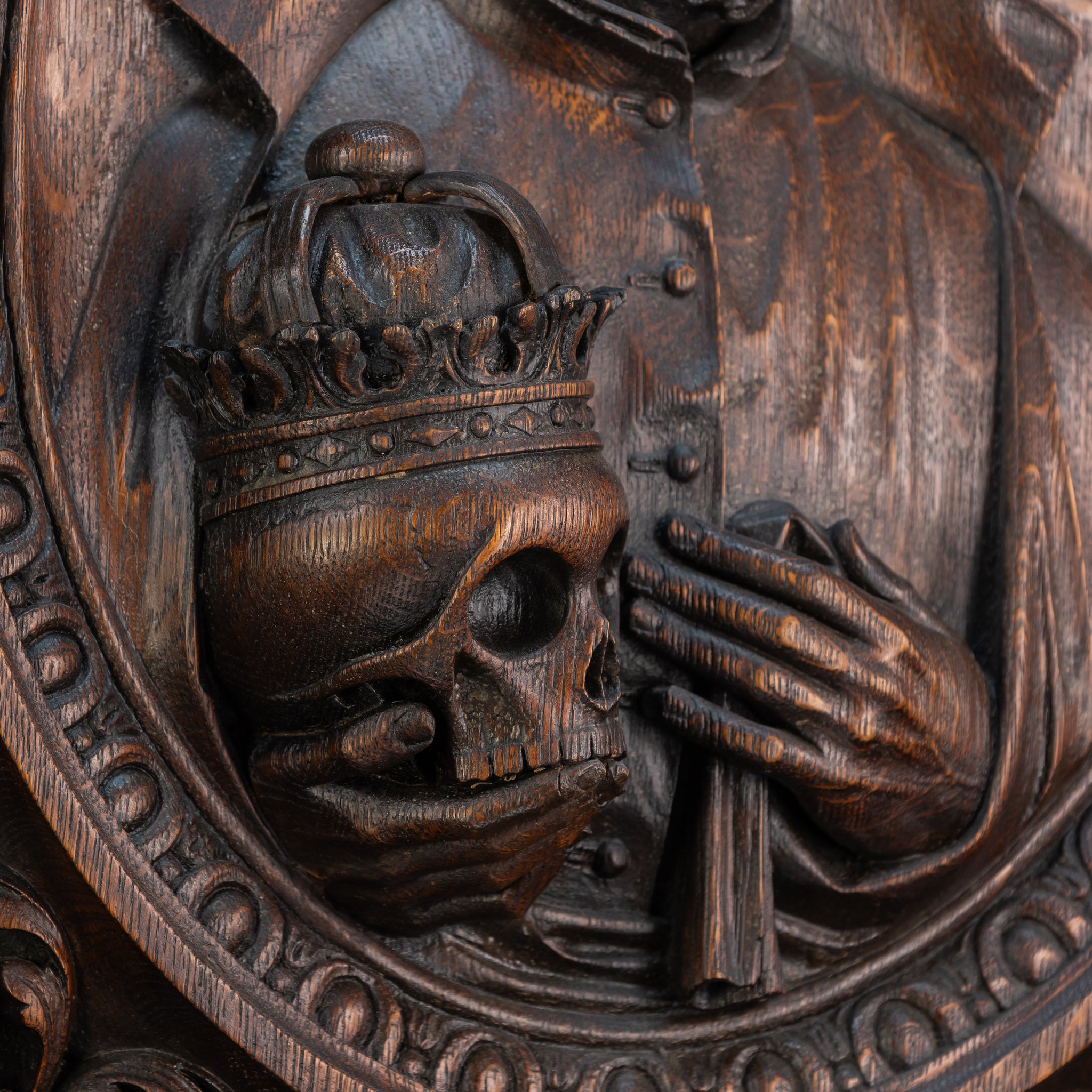 St Francis Borgia Relief Sculpture | 1700s Antique | 26.6"/ 67.5 cm