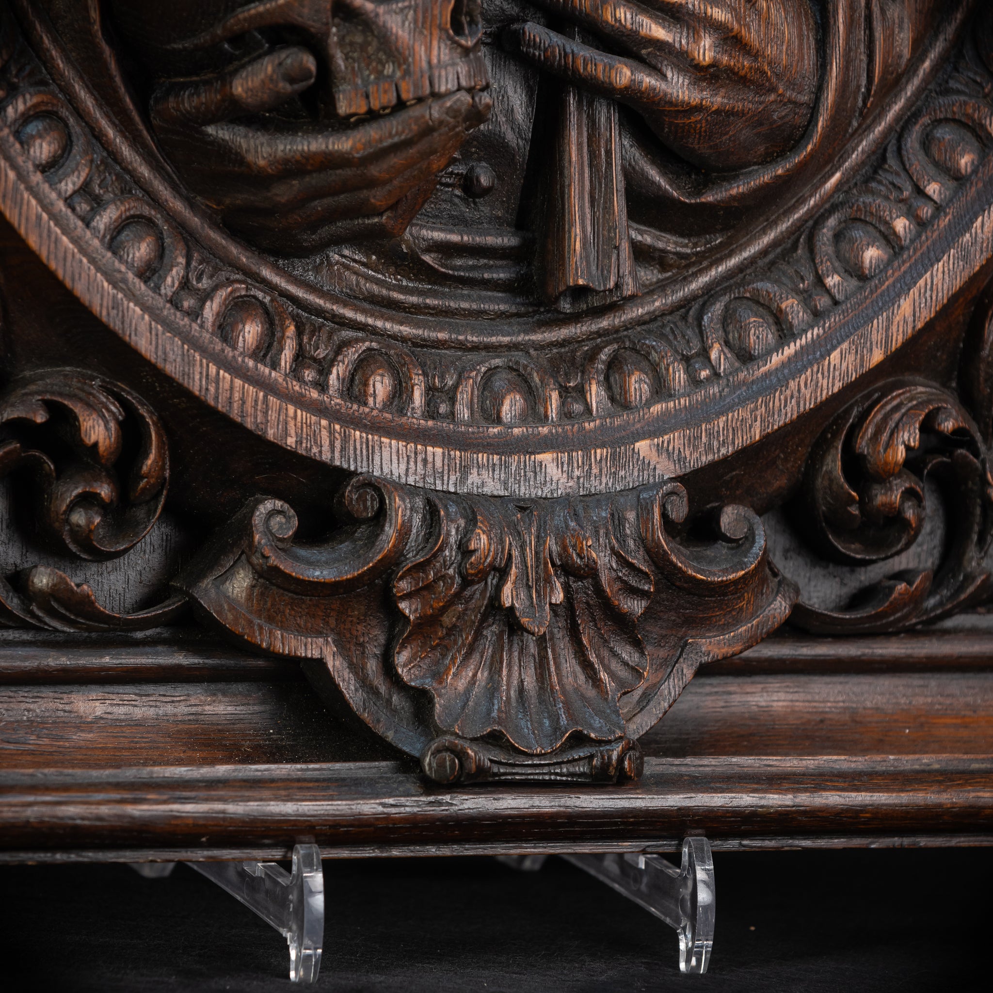 St Francis Borgia Relief Sculpture | 1700s Antique | 26.6"/ 67.5 cm