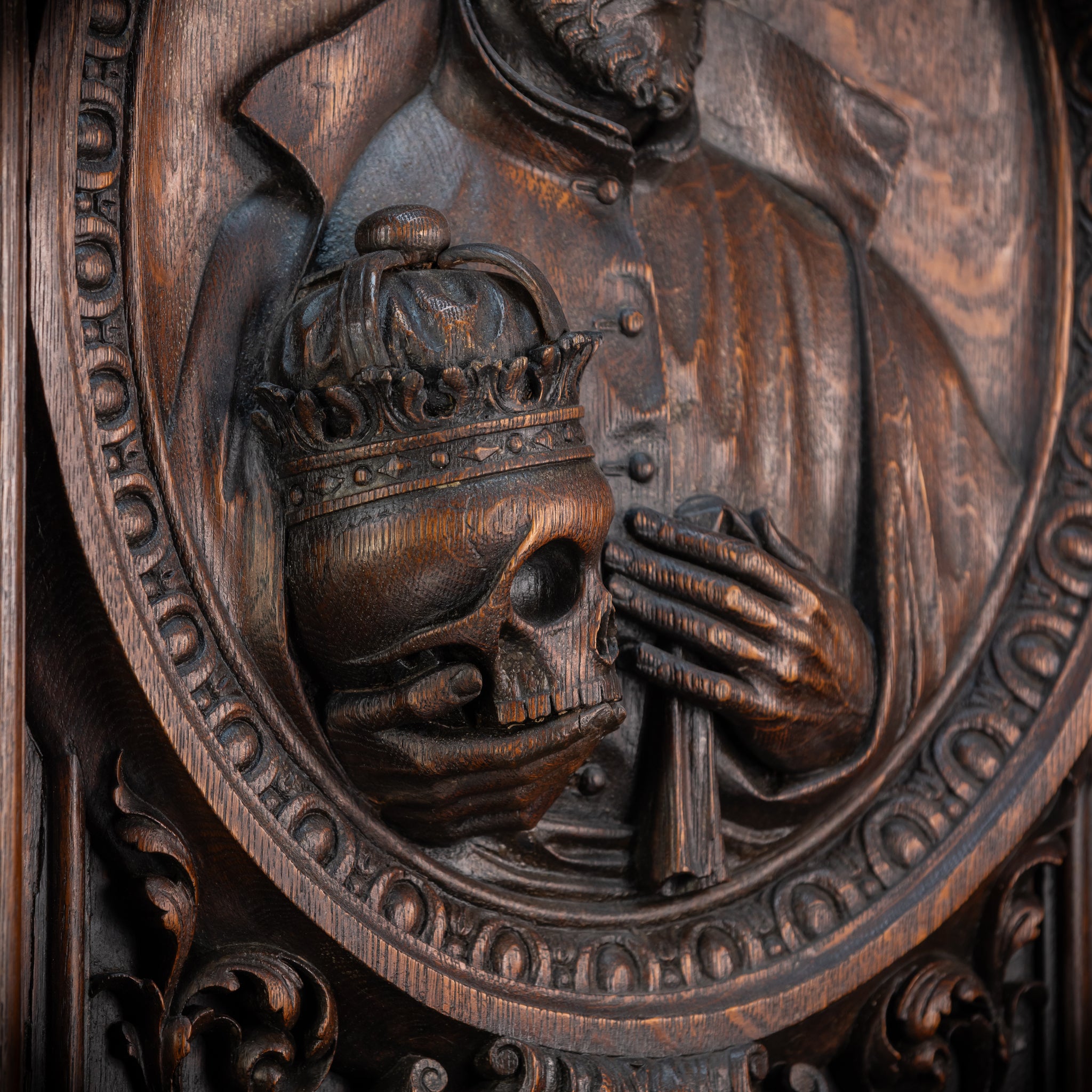 St Francis Borgia Relief Sculpture | 1700s Antique | 26.6"/ 67.5 cm
