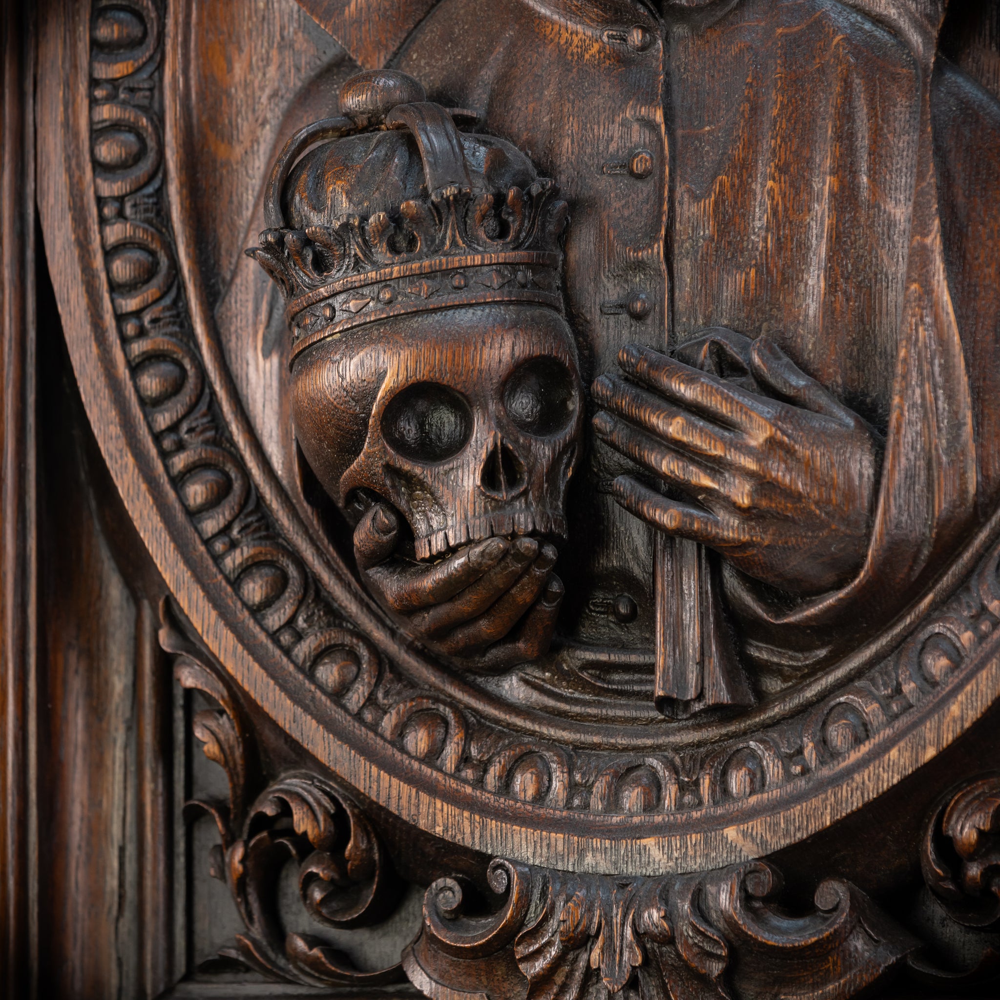 St Francis Borgia Relief Sculpture | 1700s Antique | 26.6"/ 67.5 cm