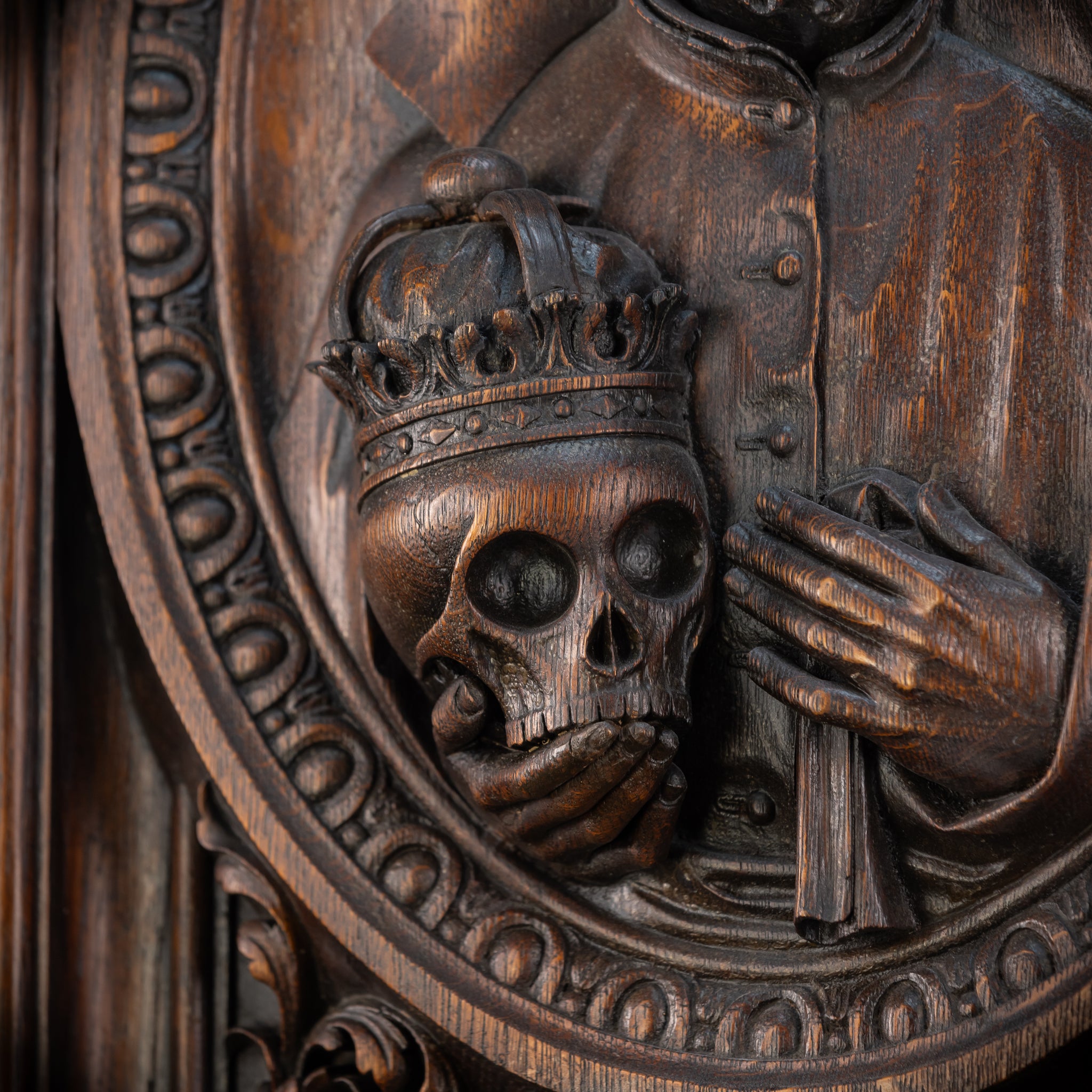 St Francis Borgia Relief Sculpture | 1700s Antique | 26.6"/ 67.5 cm
