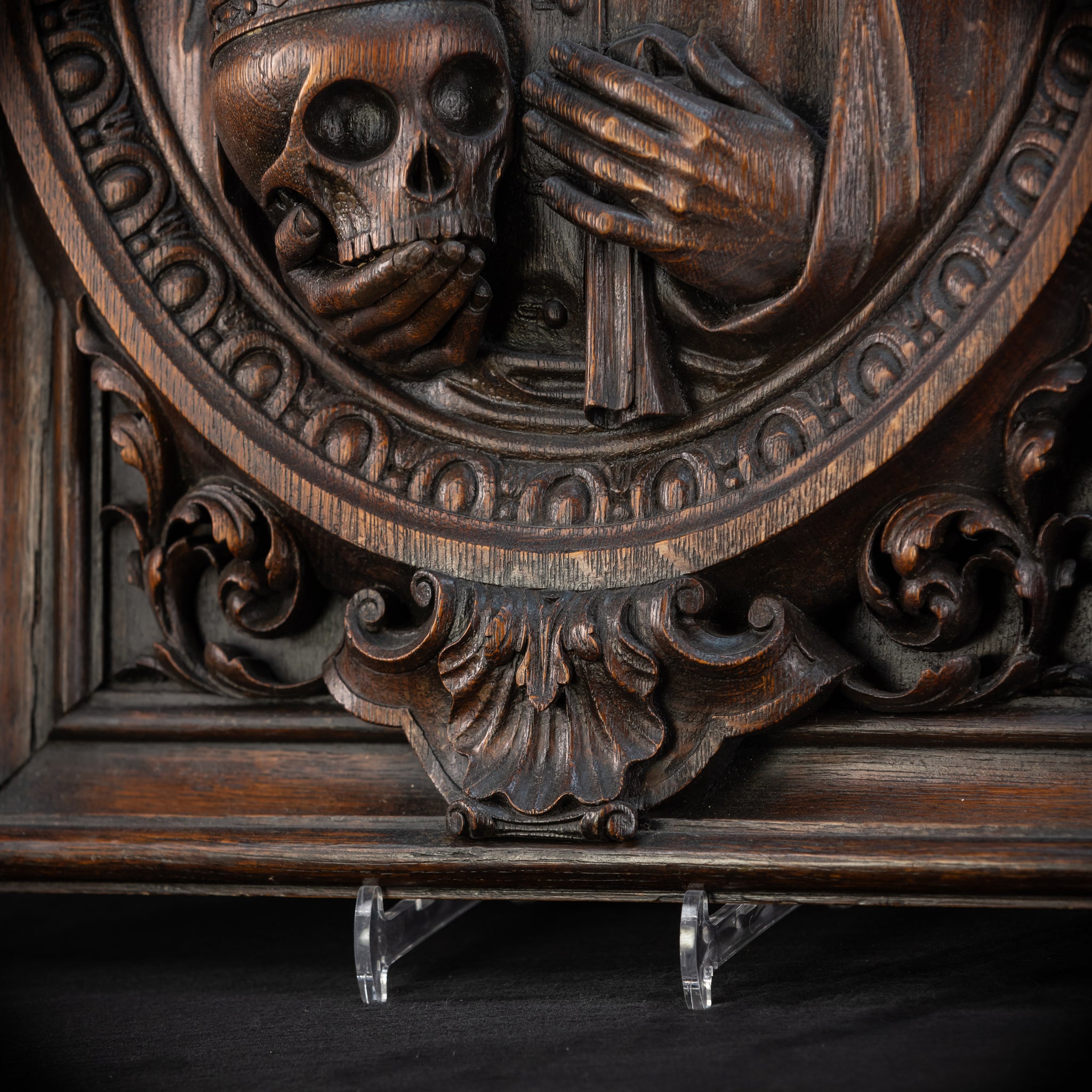 St Francis Borgia Relief Sculpture | 1700s Antique | 26.6"/ 67.5 cm