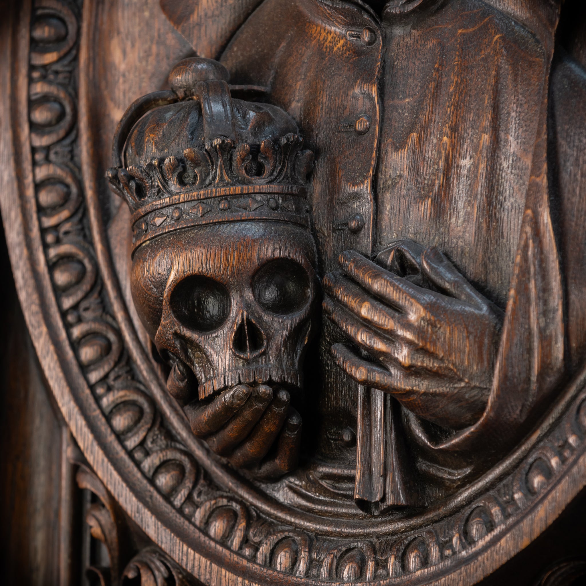 St Francis Borgia Relief Sculpture | 1700s Antique | 26.6"/ 67.5 cm