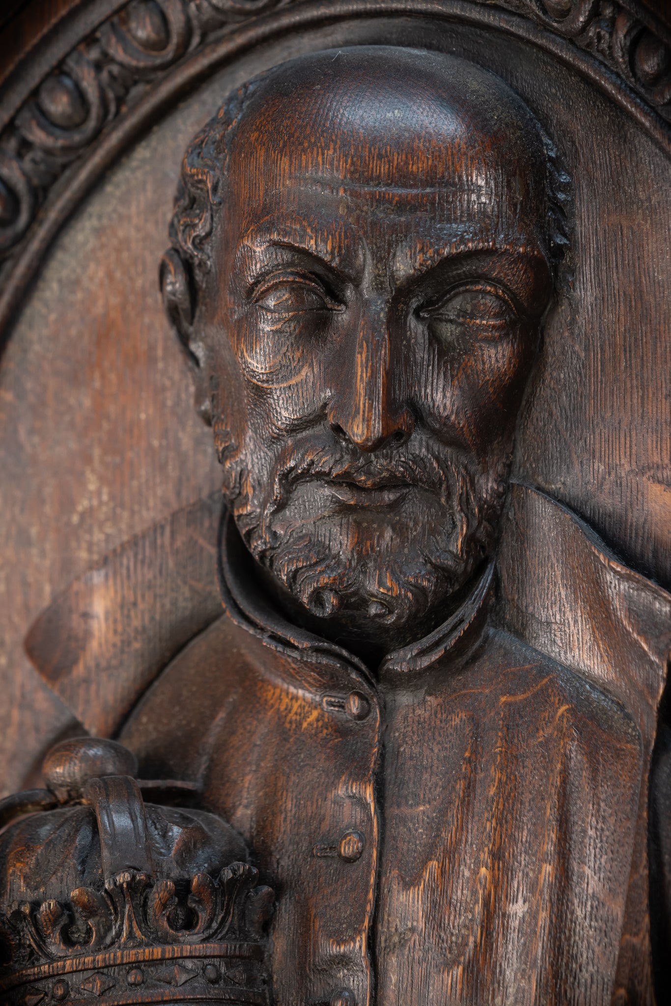 St Francis Borgia Relief Sculpture | 1700s Antique | 26.6"/ 67.5 cm