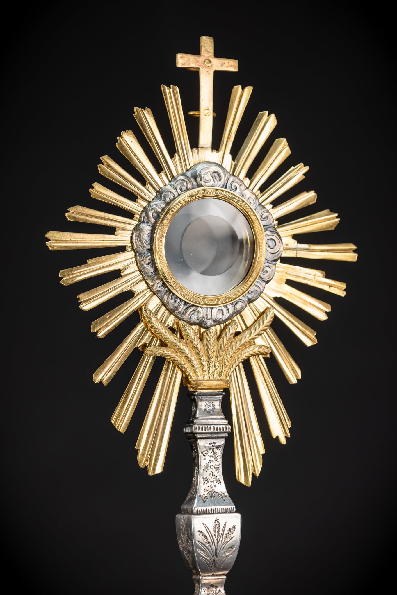 Monstrance Gilt | French Solar Ostensory | 1800s Antique | 18.9” / 48 cm