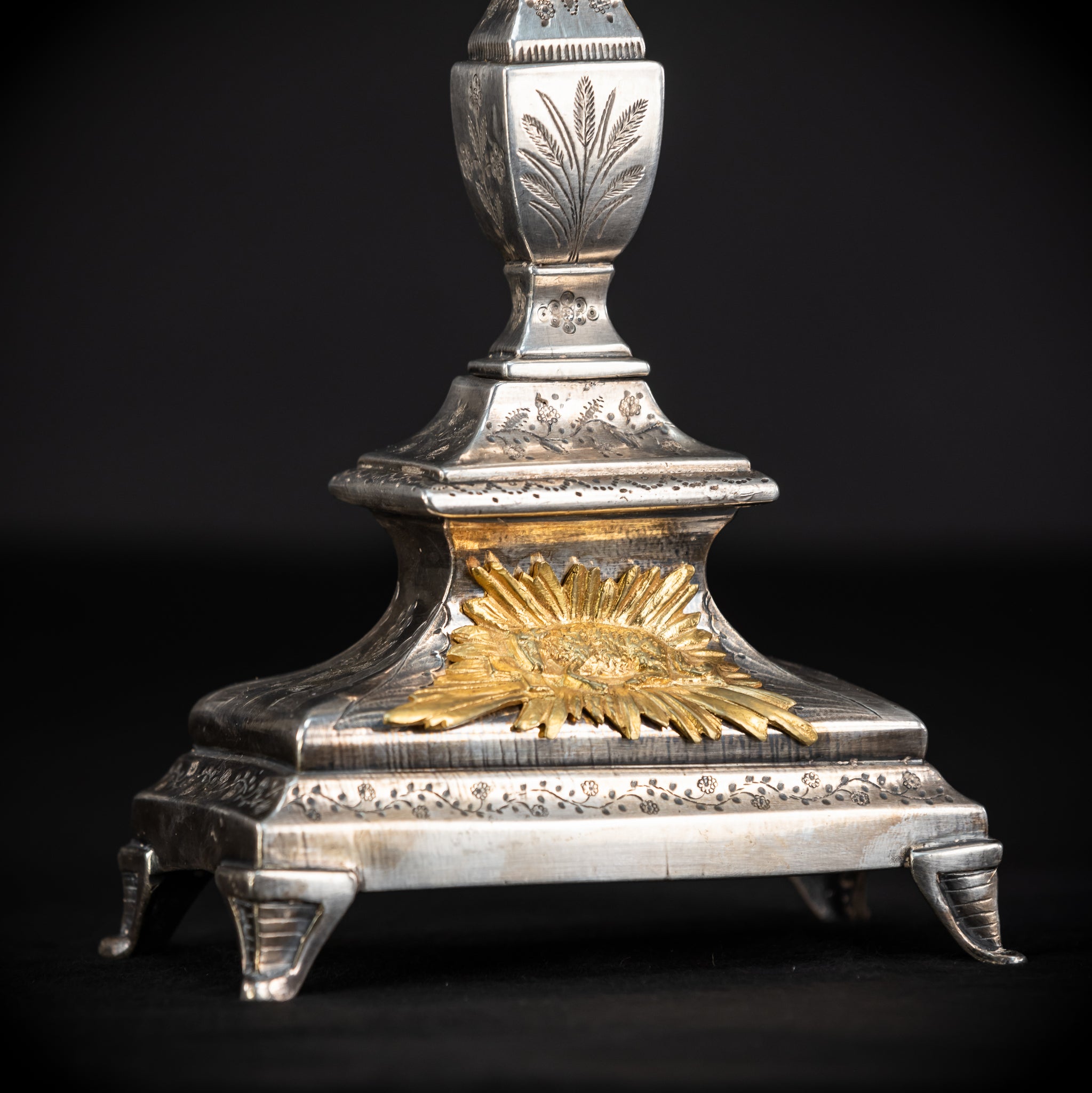 Monstrance Gilt | French Solar Ostensory | 1800s Antique | 18.9” / 48 cm