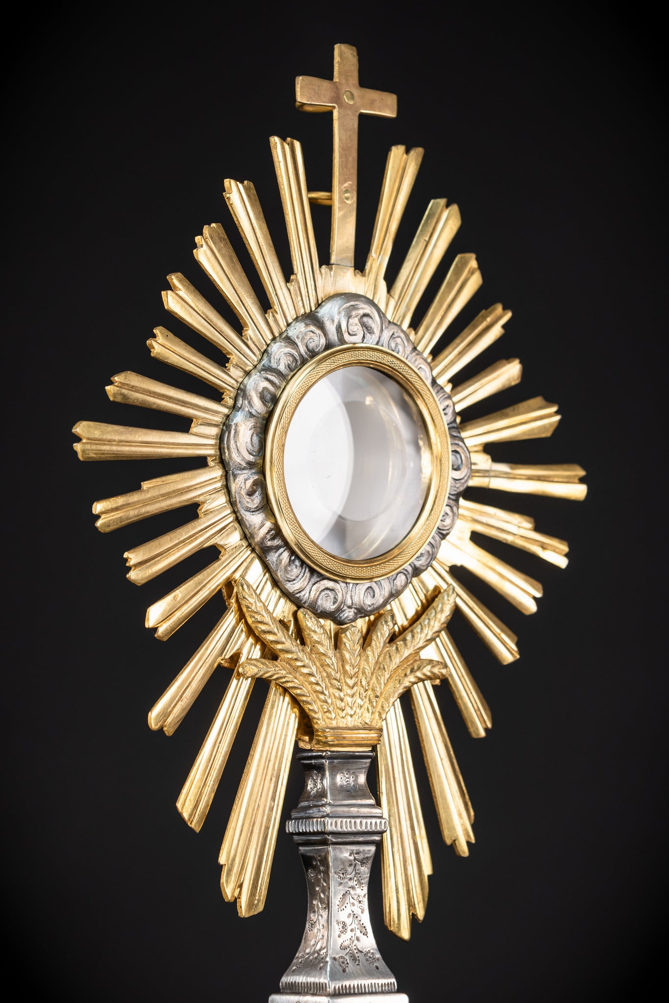 Monstrance Gilt | French Solar Ostensory | 1800s Antique | 18.9” / 48 cm