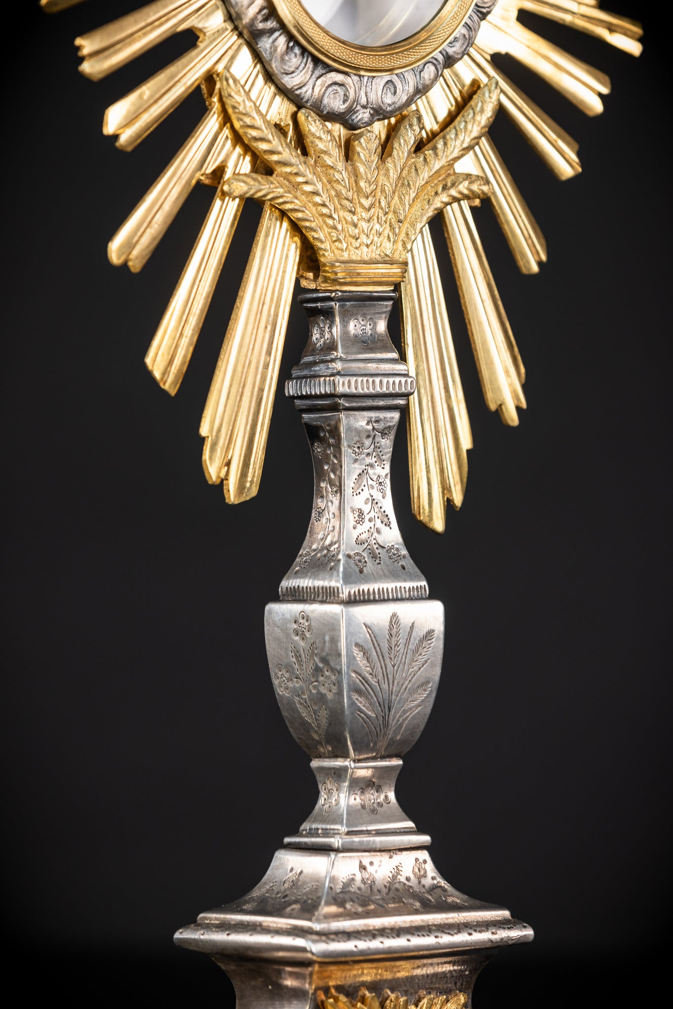 Monstrance Gilt | French Solar Ostensory | 1800s Antique | 18.9” / 48 cm