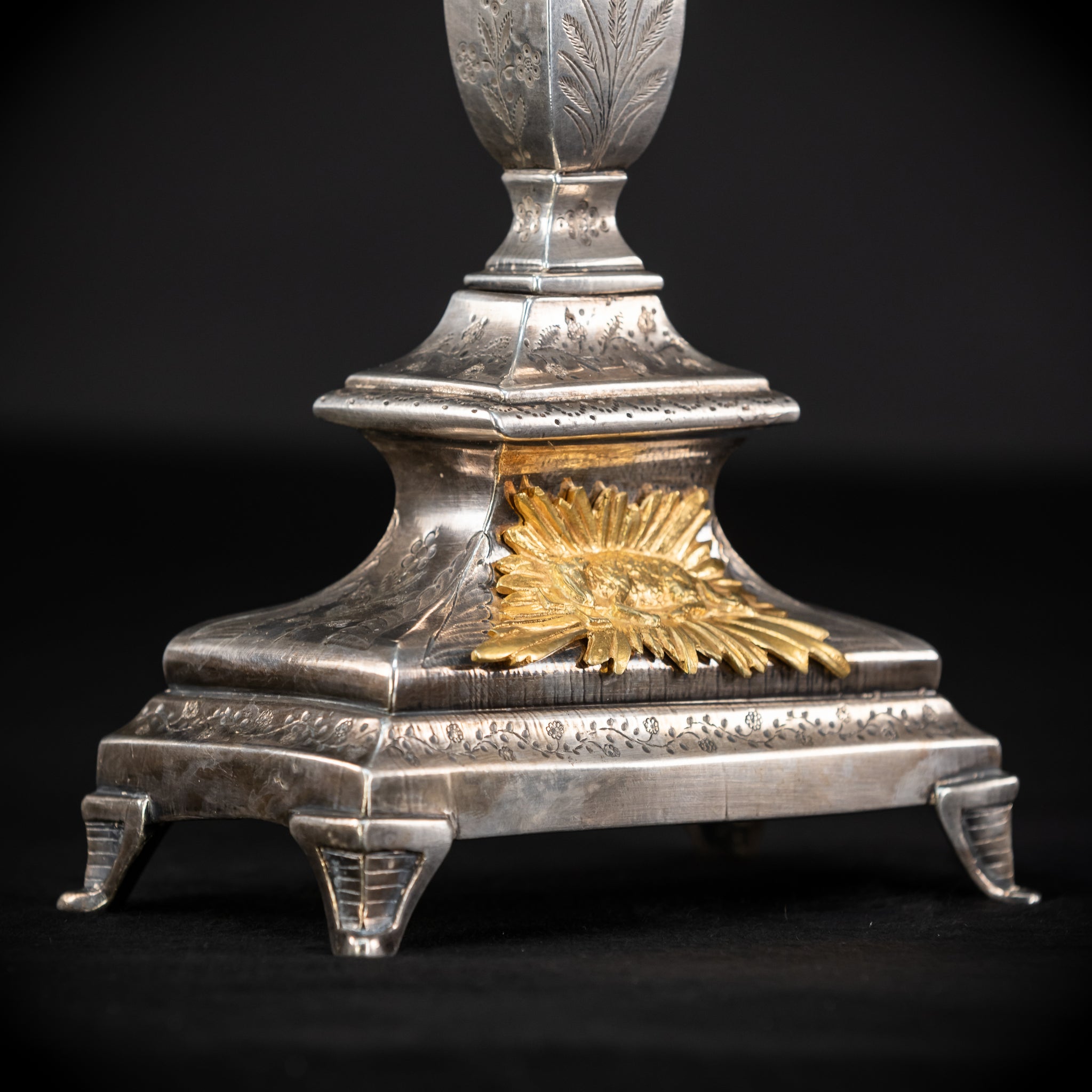 Monstrance Gilt | French Solar Ostensory | 1800s Antique | 18.9” / 48 cm