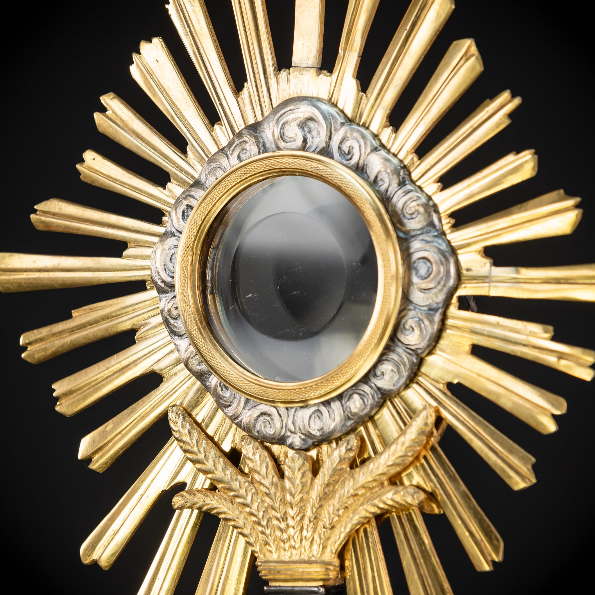 Monstrance Gilt | French Solar Ostensory | 1800s Antique | 18.9” / 48 cm