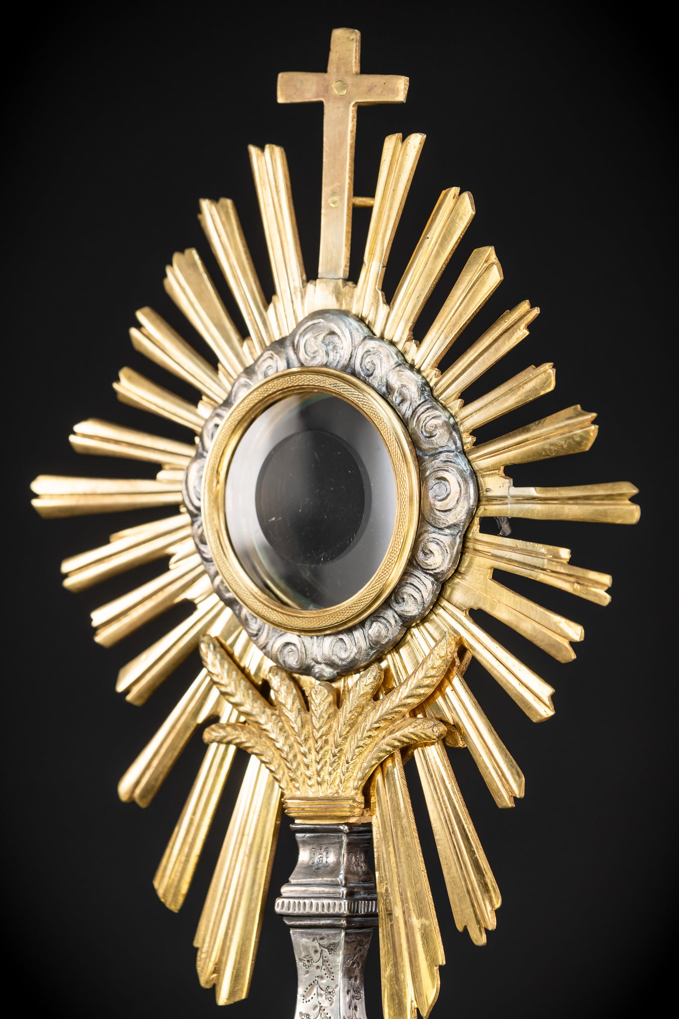 Monstrance Gilt | French Solar Ostensory | 1800s Antique | 18.9” / 48 cm
