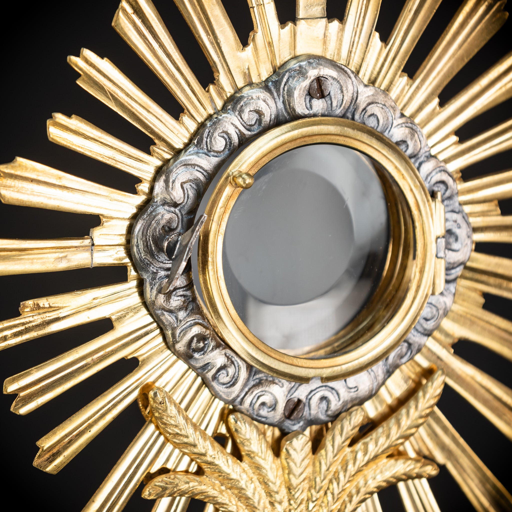 Monstrance Gilt | French Solar Ostensory | 1800s Antique | 18.9” / 48 cm