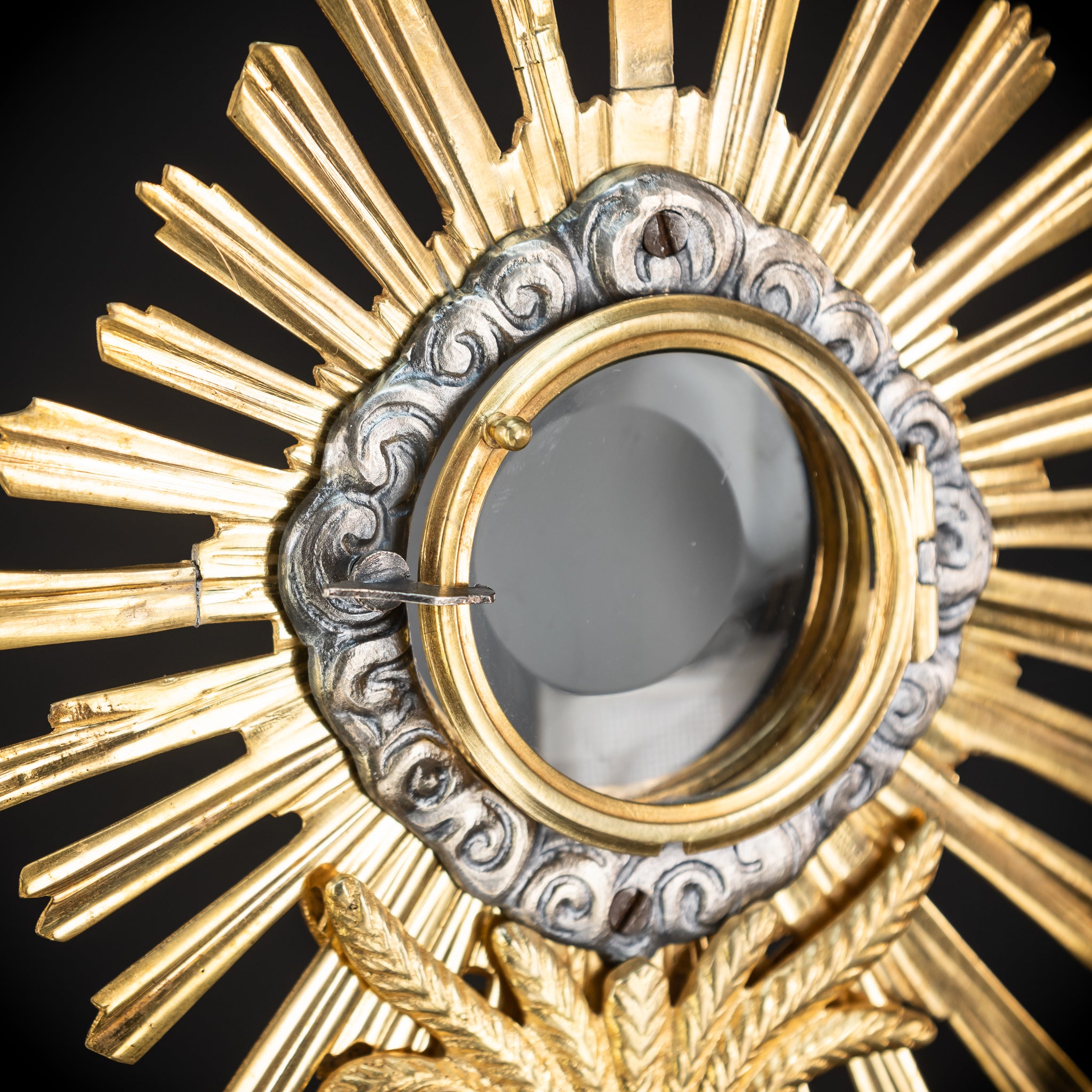 Monstrance Gilt | French Solar Ostensory | 1800s Antique | 18.9” / 48 cm