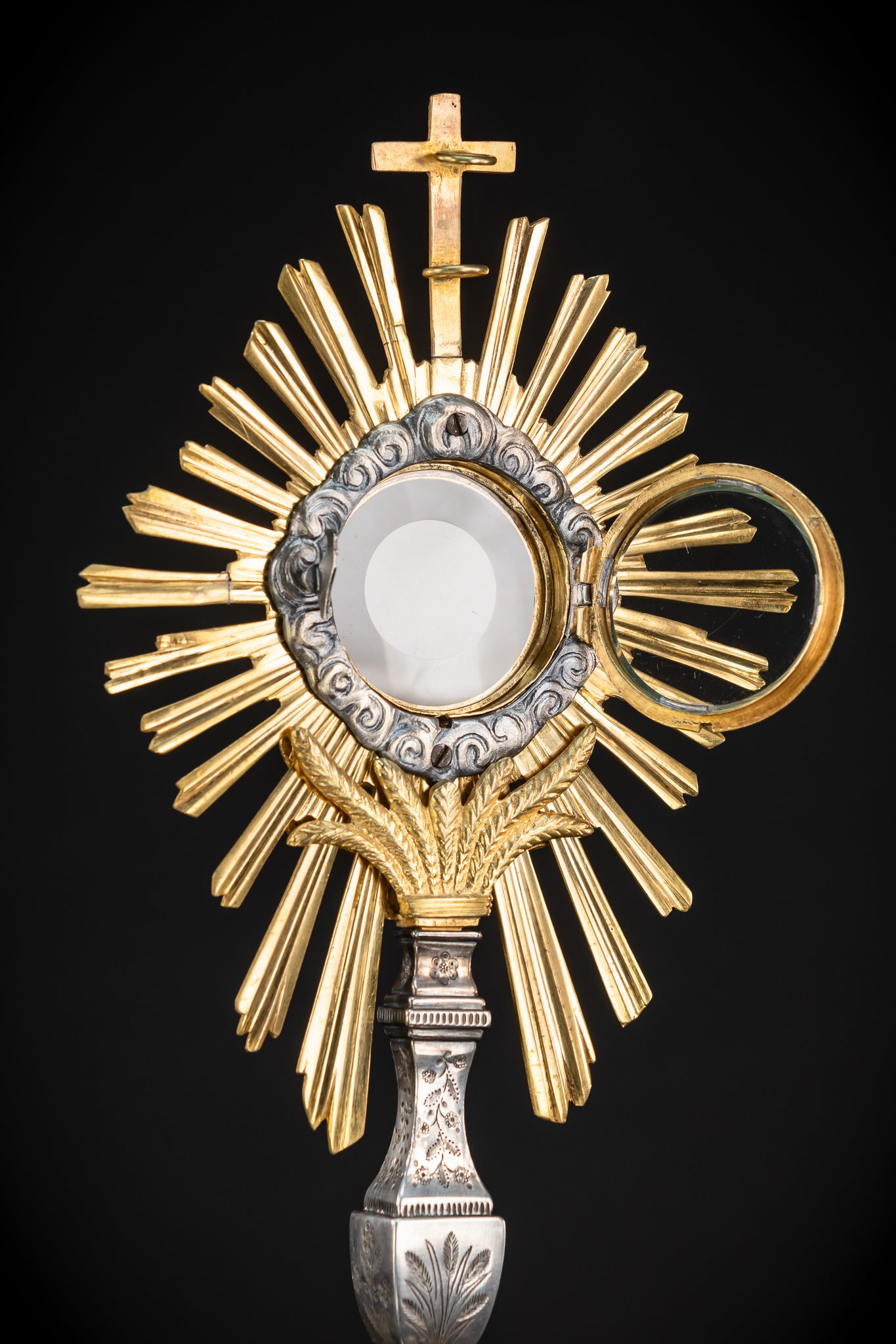 Monstrance Gilt | French Solar Ostensory | 1800s Antique | 18.9” / 48 cm