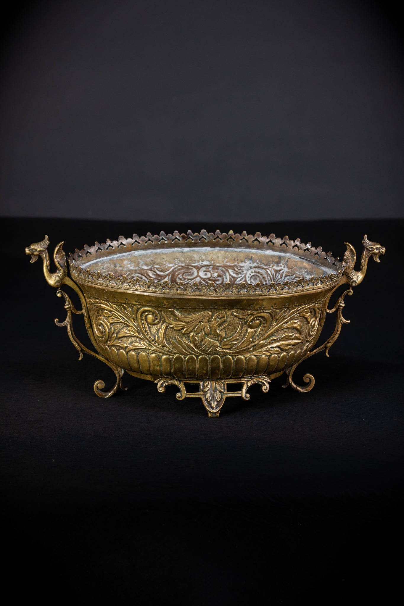 Jardiniere Brass | French 1700s Antique