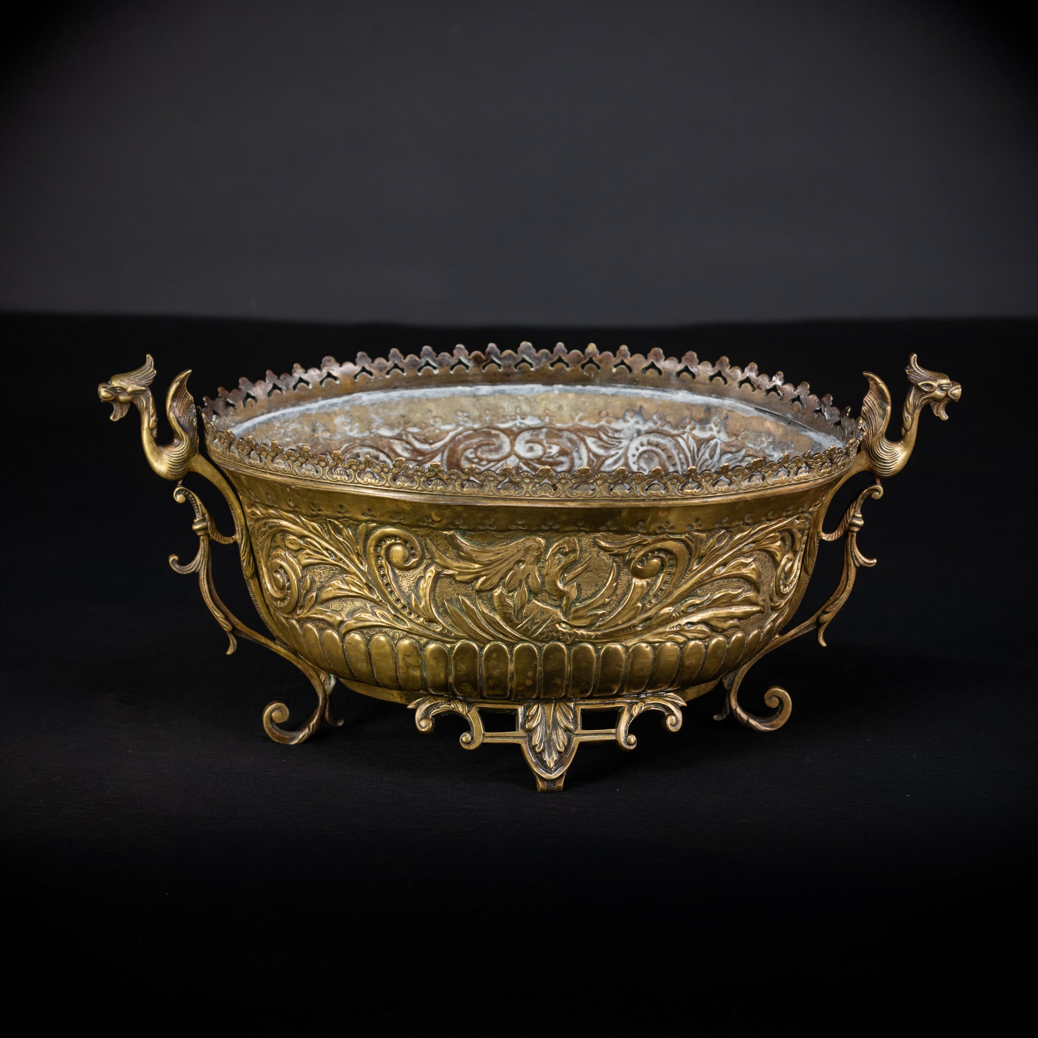 Jardiniere Brass | French 1700s Antique