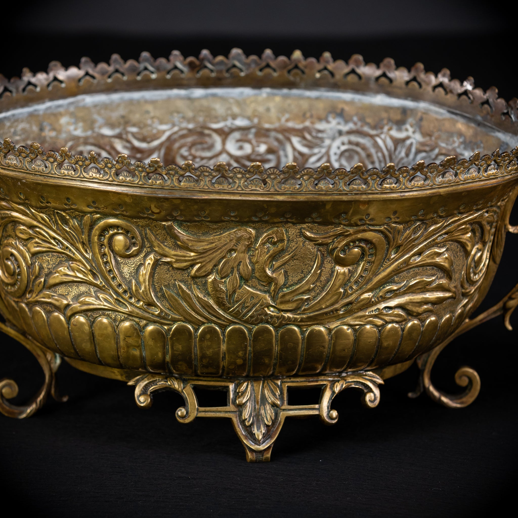 Jardiniere Brass | French 1700s Antique