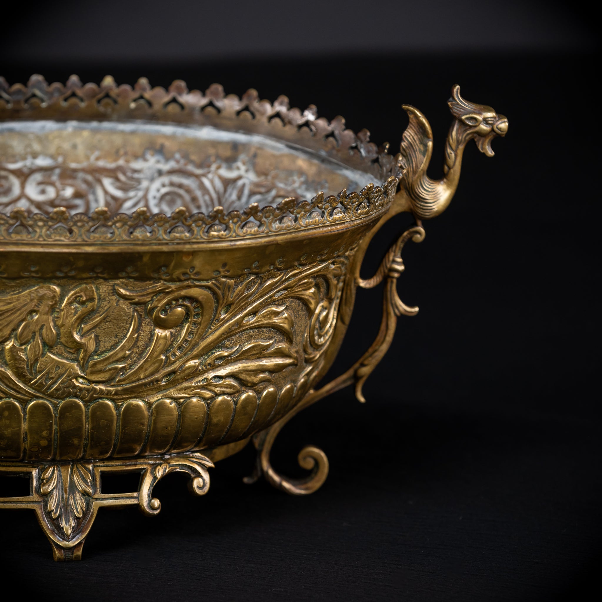 Jardiniere Brass | French 1700s Antique