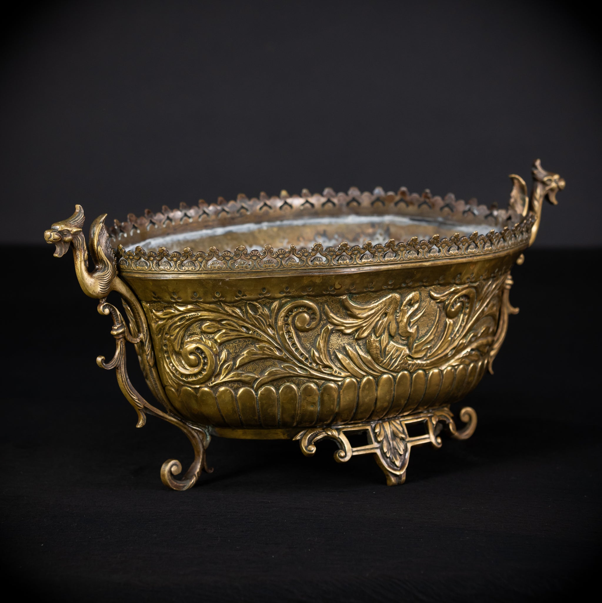 Jardiniere Brass | French 1700s Antique