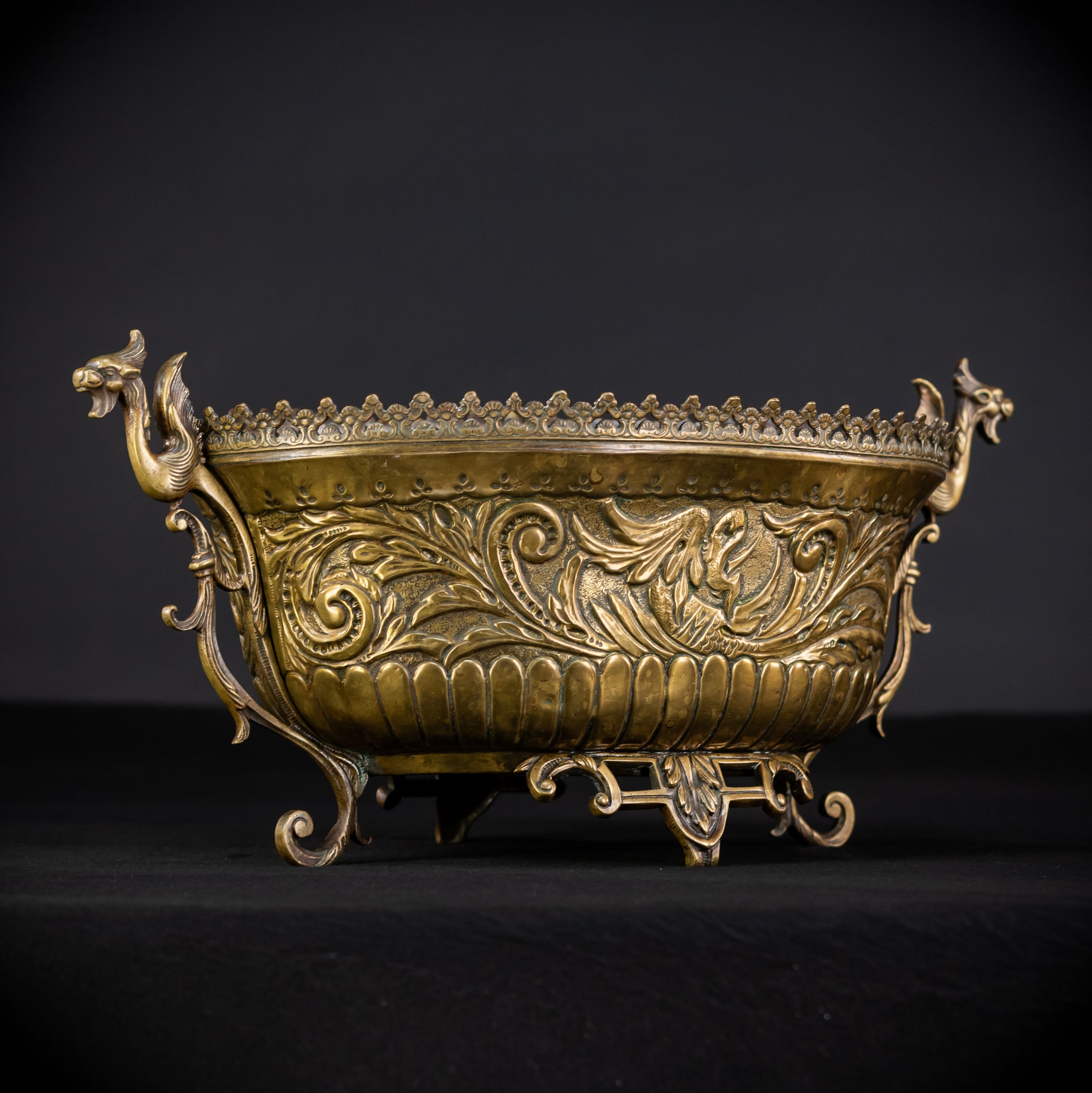 Jardiniere Brass | French 1700s Antique