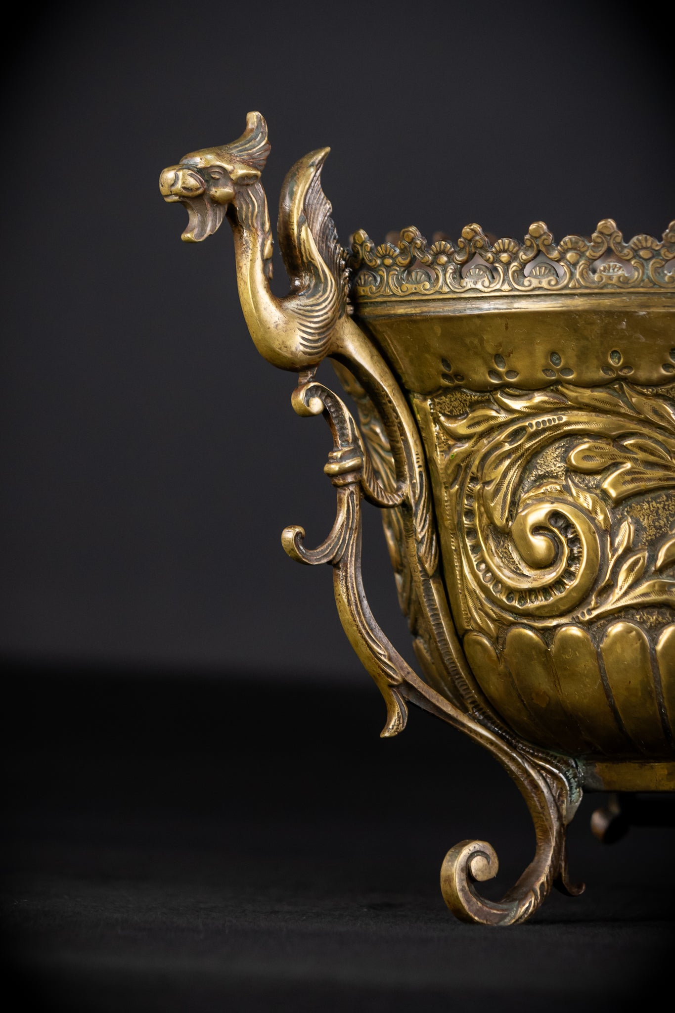 Jardiniere Brass | French 1700s Antique