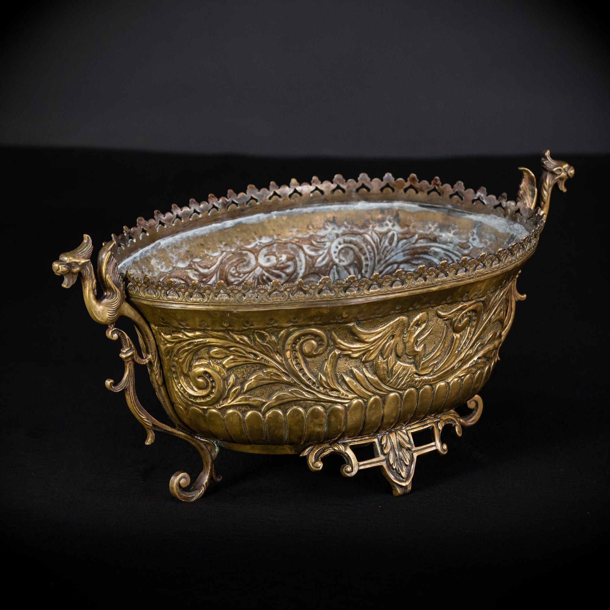 Jardiniere Brass | French 1700s Antique