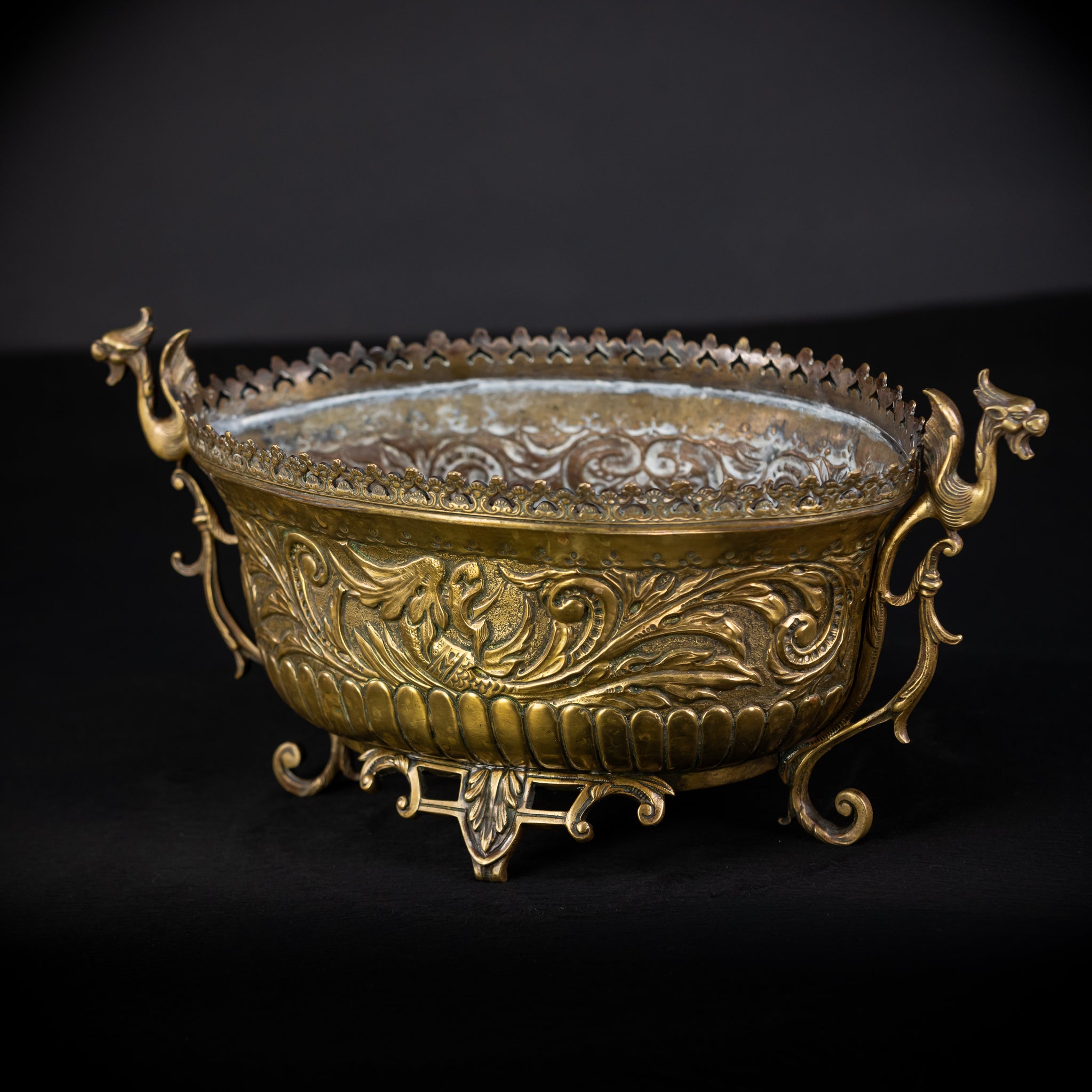 Jardiniere Brass | French 1700s Antique