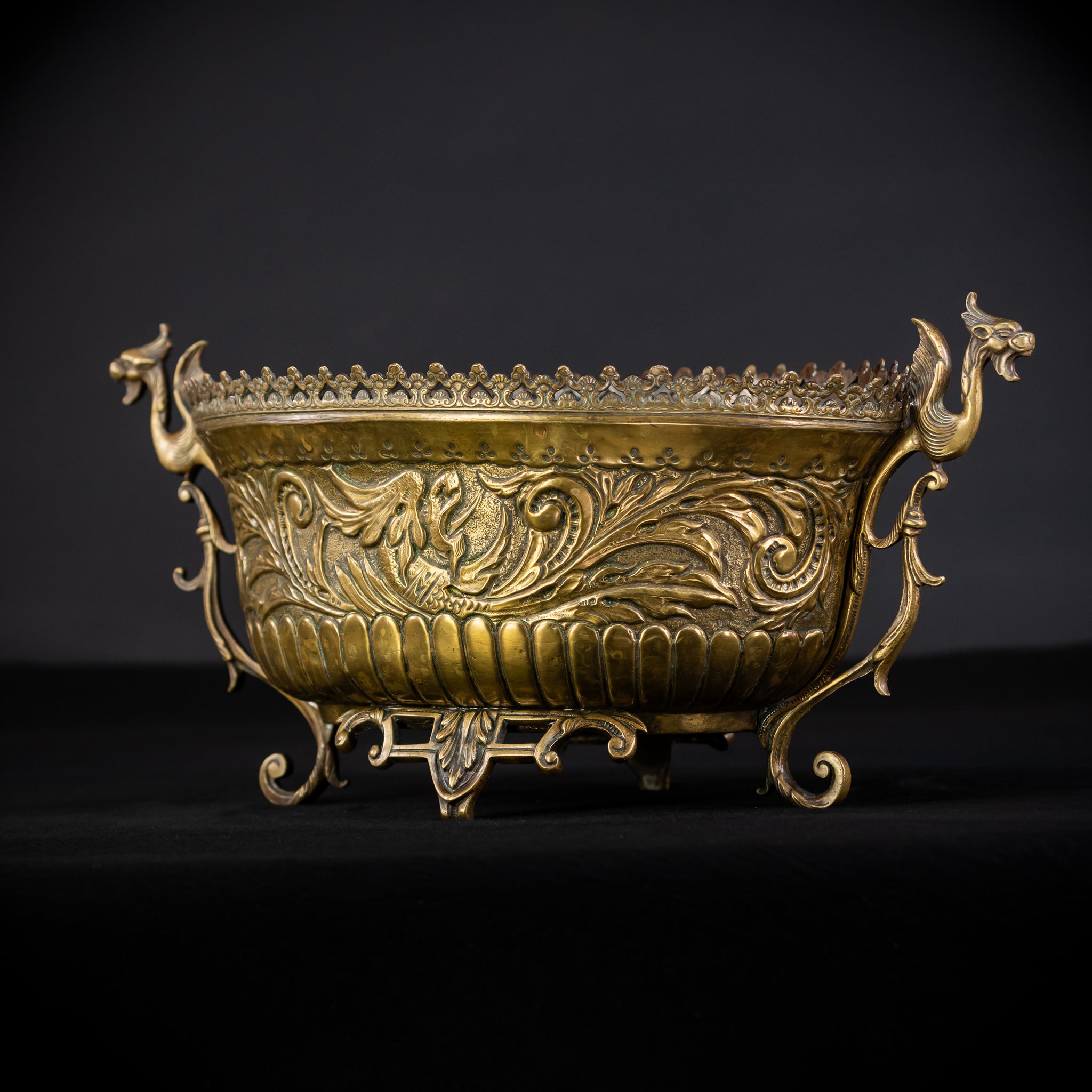 Jardiniere Brass | French 1700s Antique