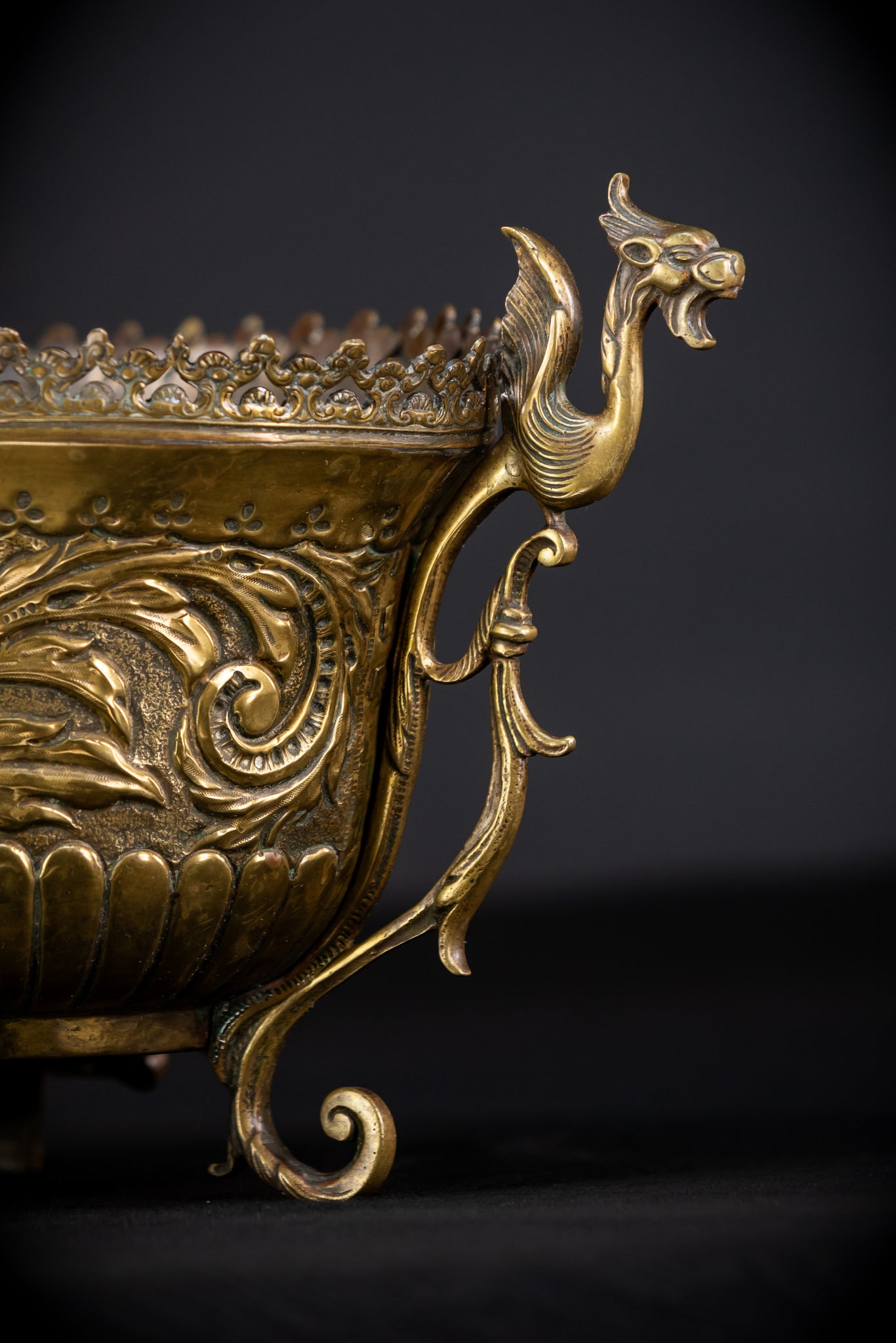 Jardiniere Brass | French 1700s Antique