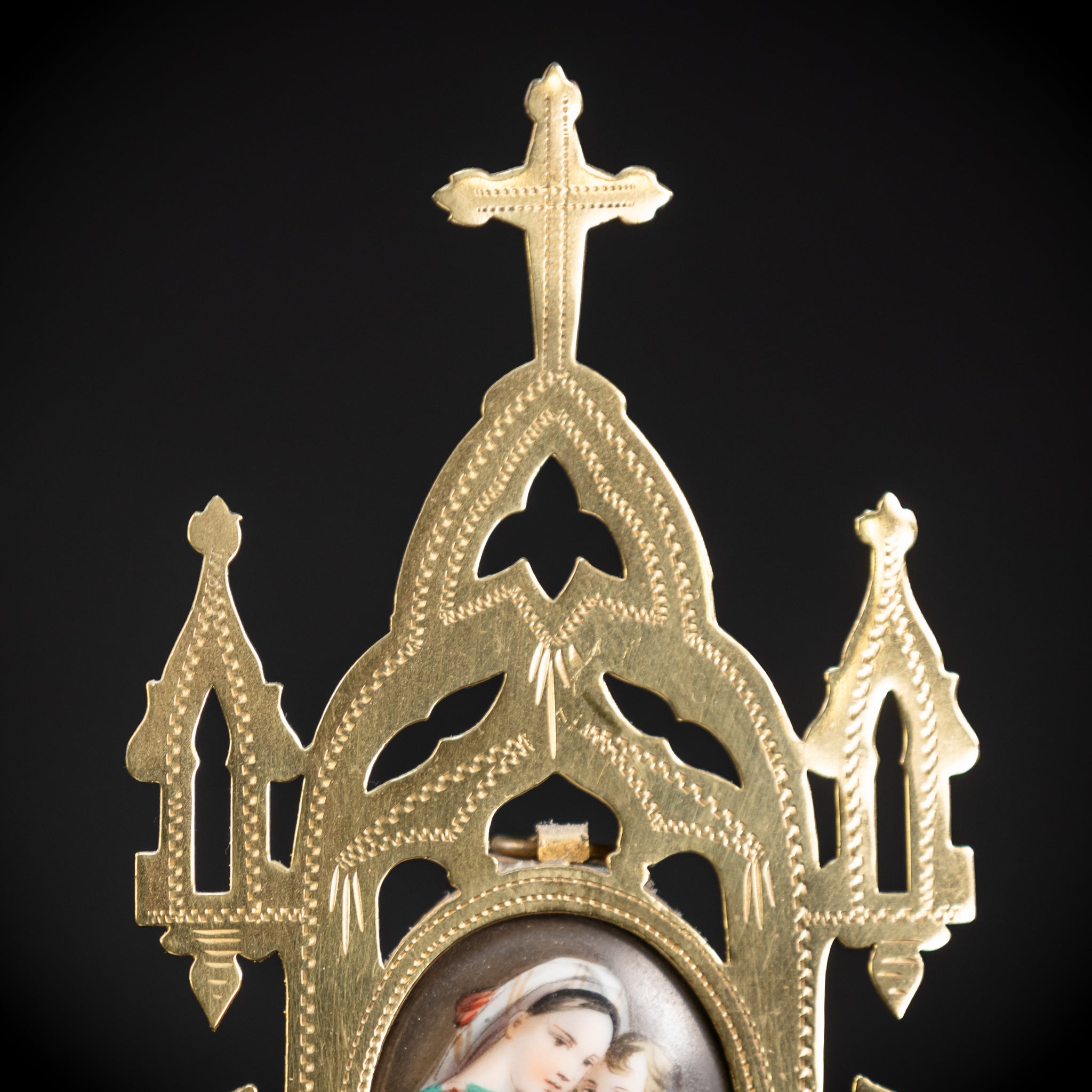 Madonna with Infant Jesus Porcelain Painting Icon