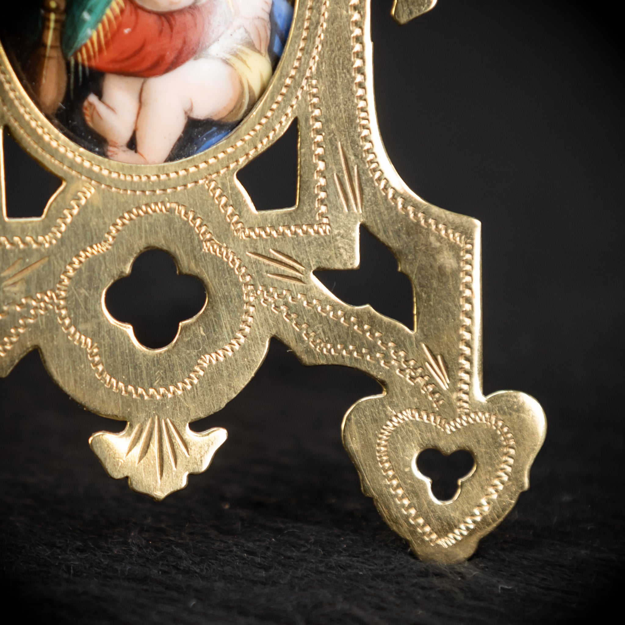 Madonna with Infant Jesus Porcelain Painting Icon