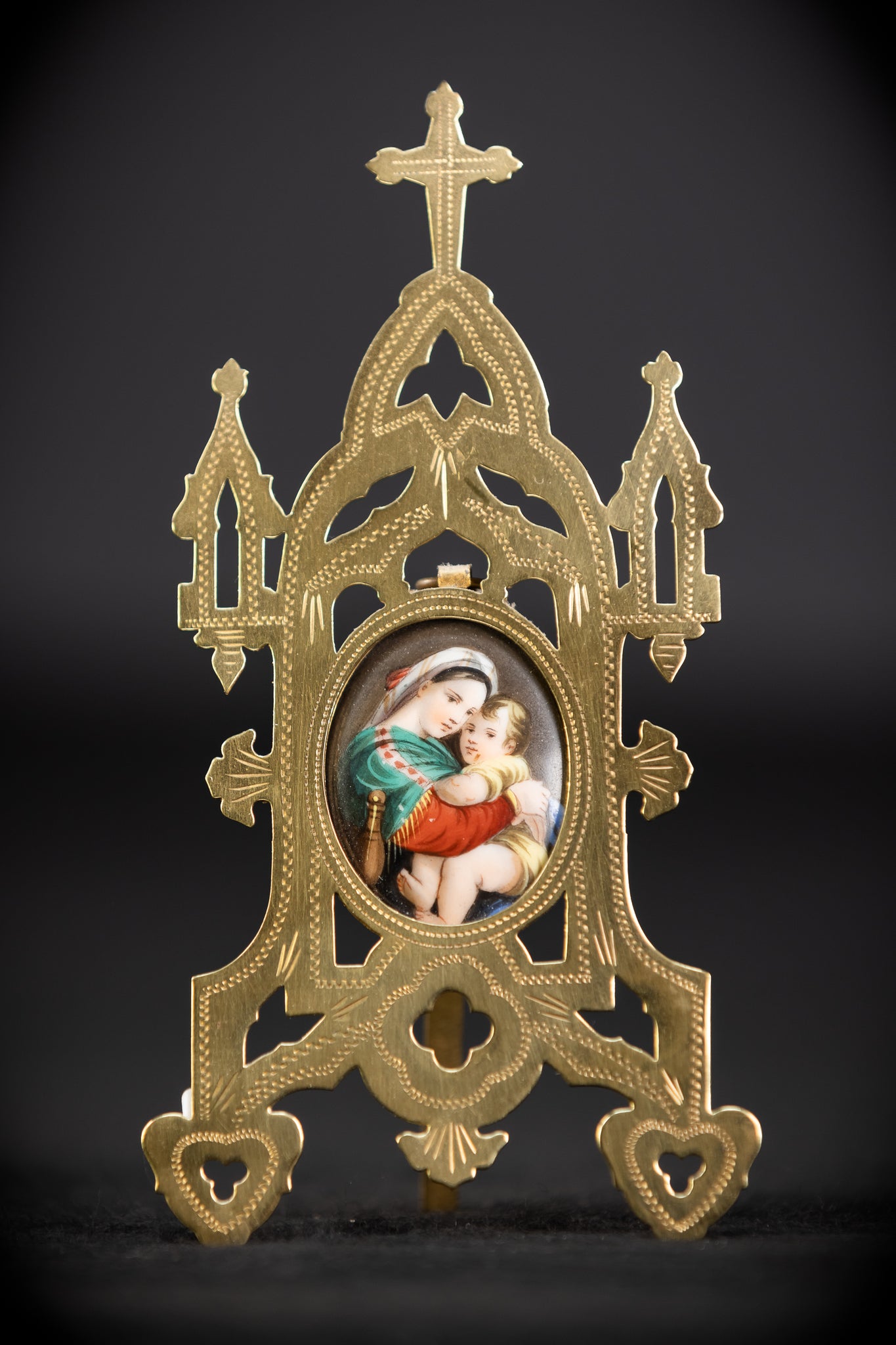 Madonna with Infant Jesus Porcelain Painting Icon