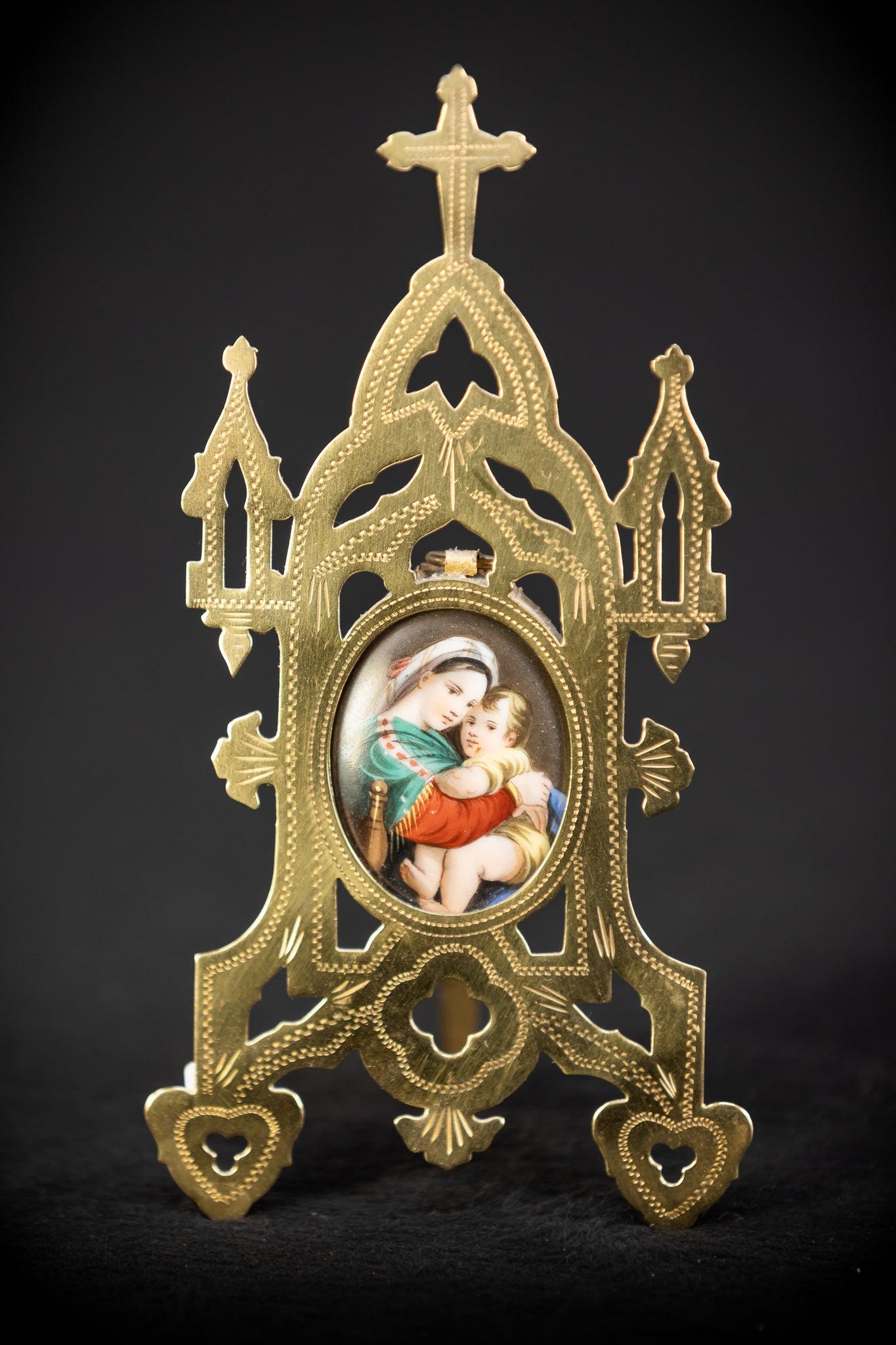 Madonna with Infant Jesus Porcelain Painting Icon