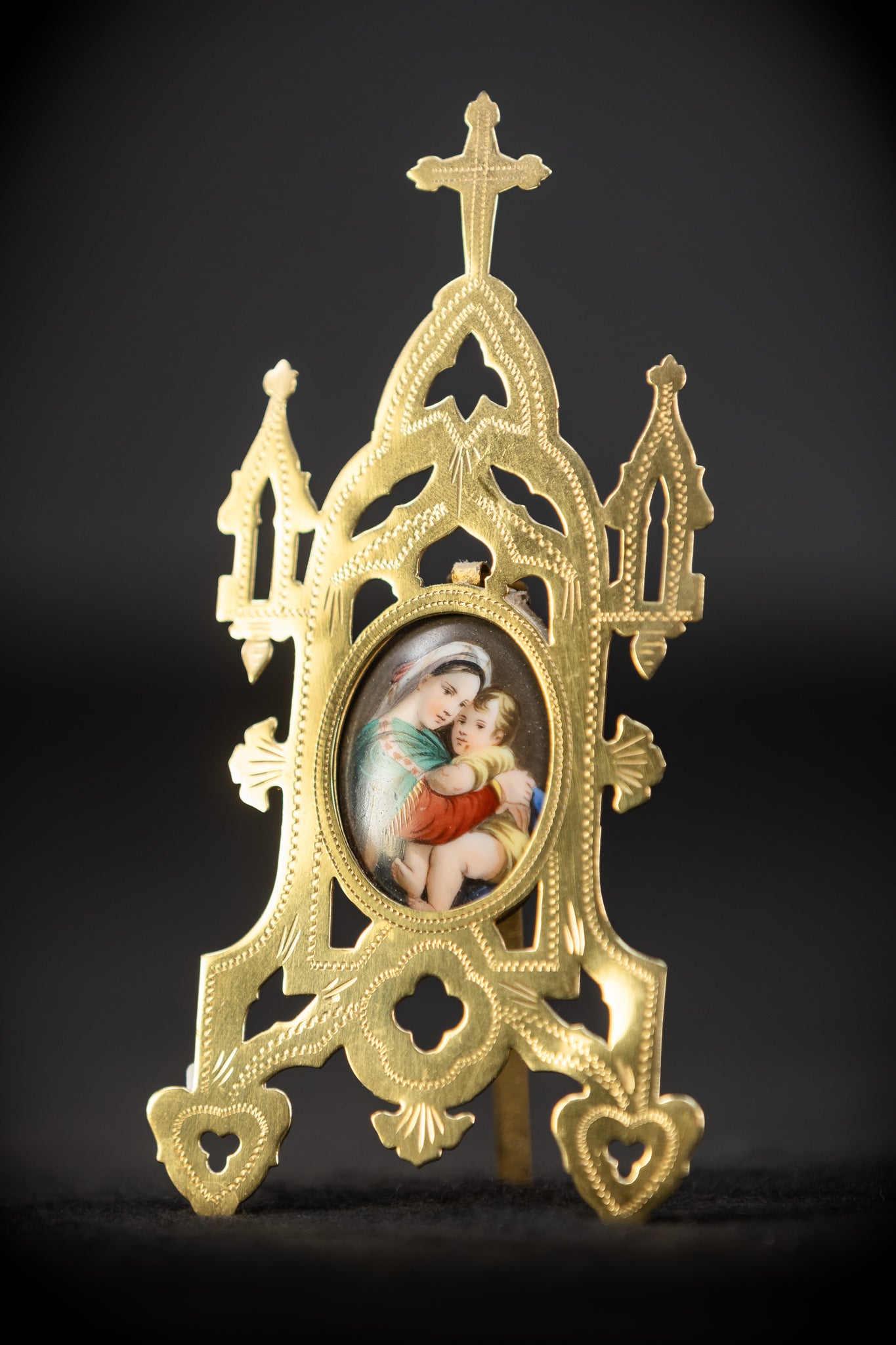 Madonna with Infant Jesus Porcelain Painting Icon