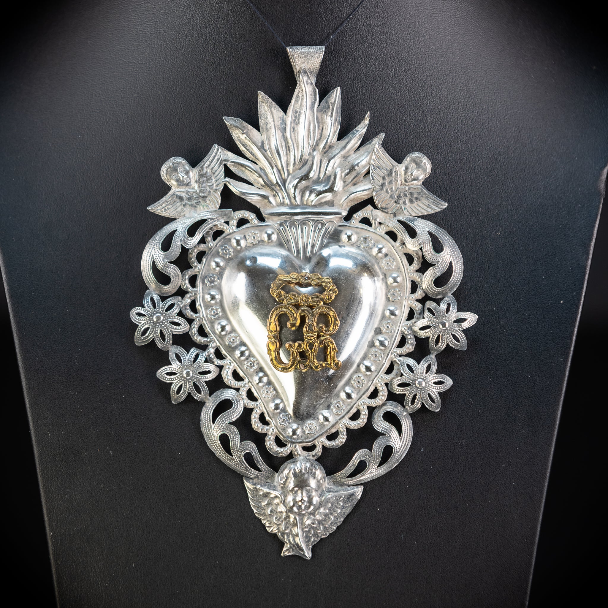 Solid Silver Votive Heart | 1800s Grace Received 6.5"
