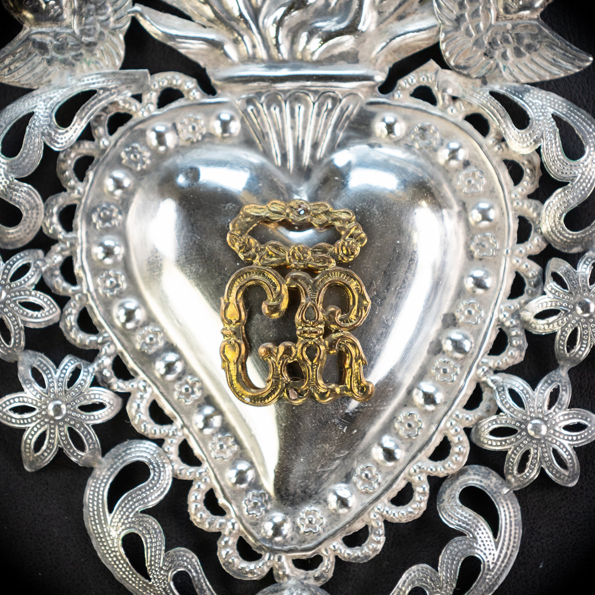 Solid Silver Votive Heart | 1800s Grace Received 6.5"