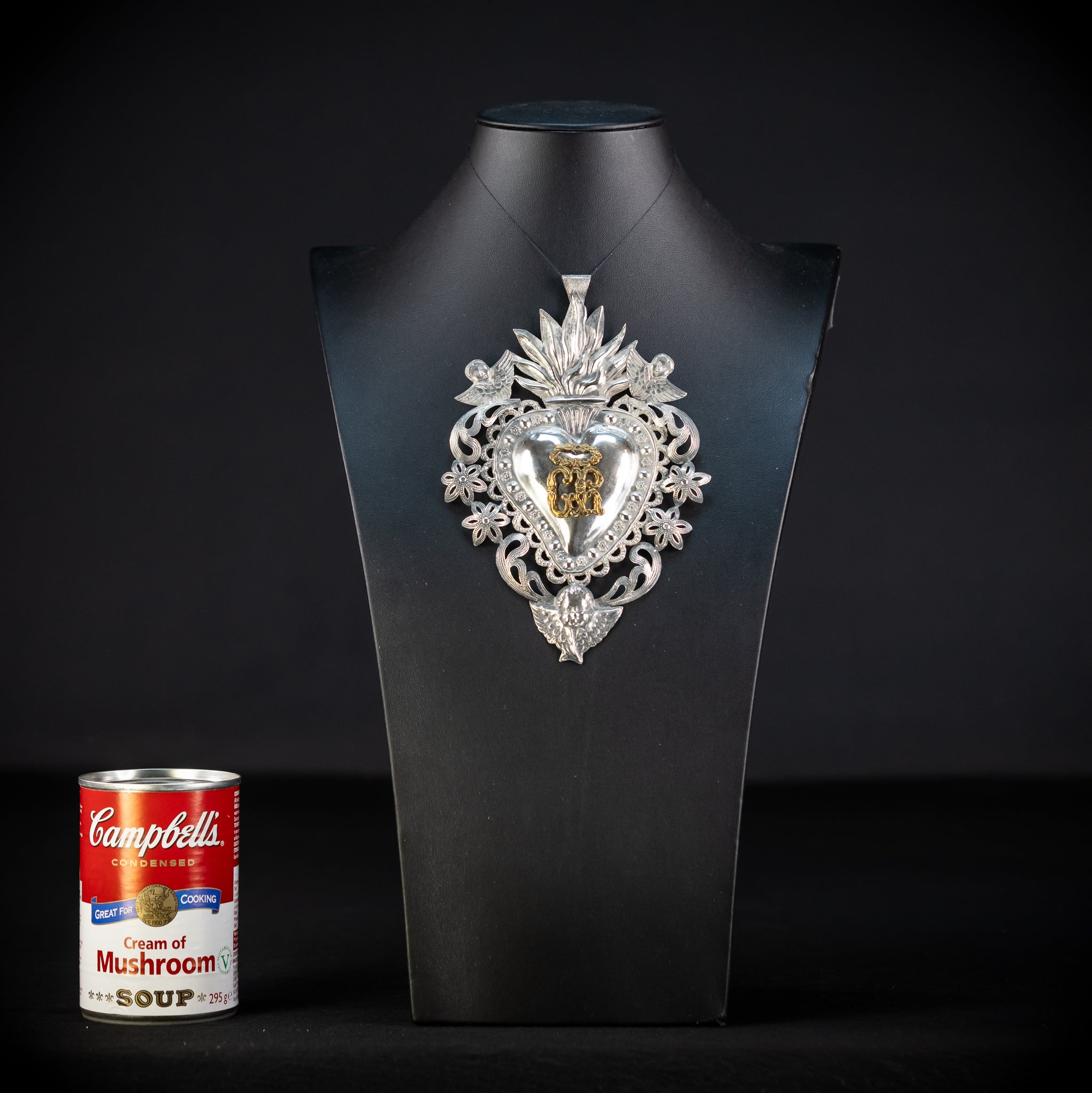 Solid Silver Votive Heart | 1800s Grace Received 6.5"
