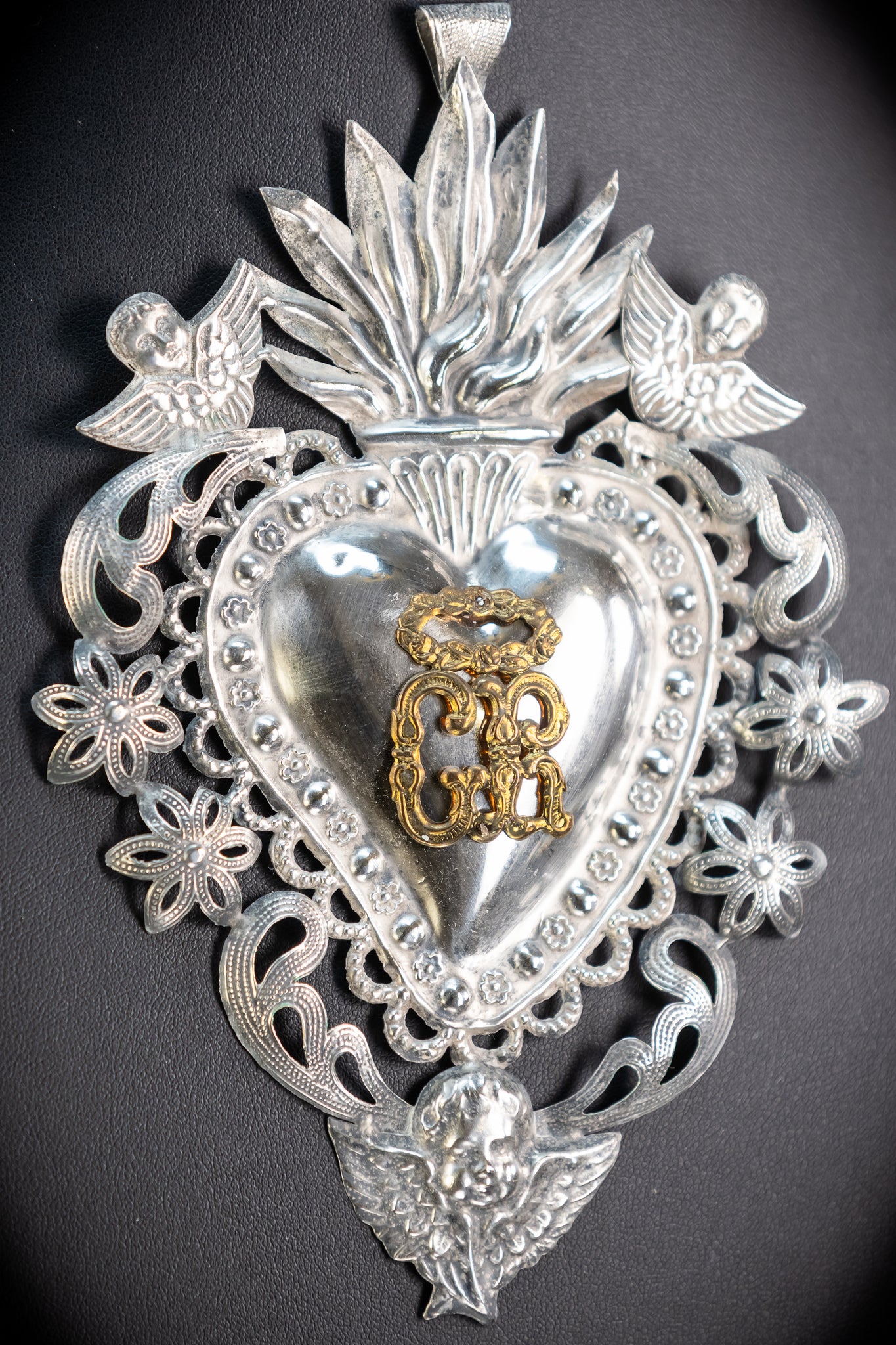 Solid Silver Votive Heart | 1800s Grace Received 6.5"