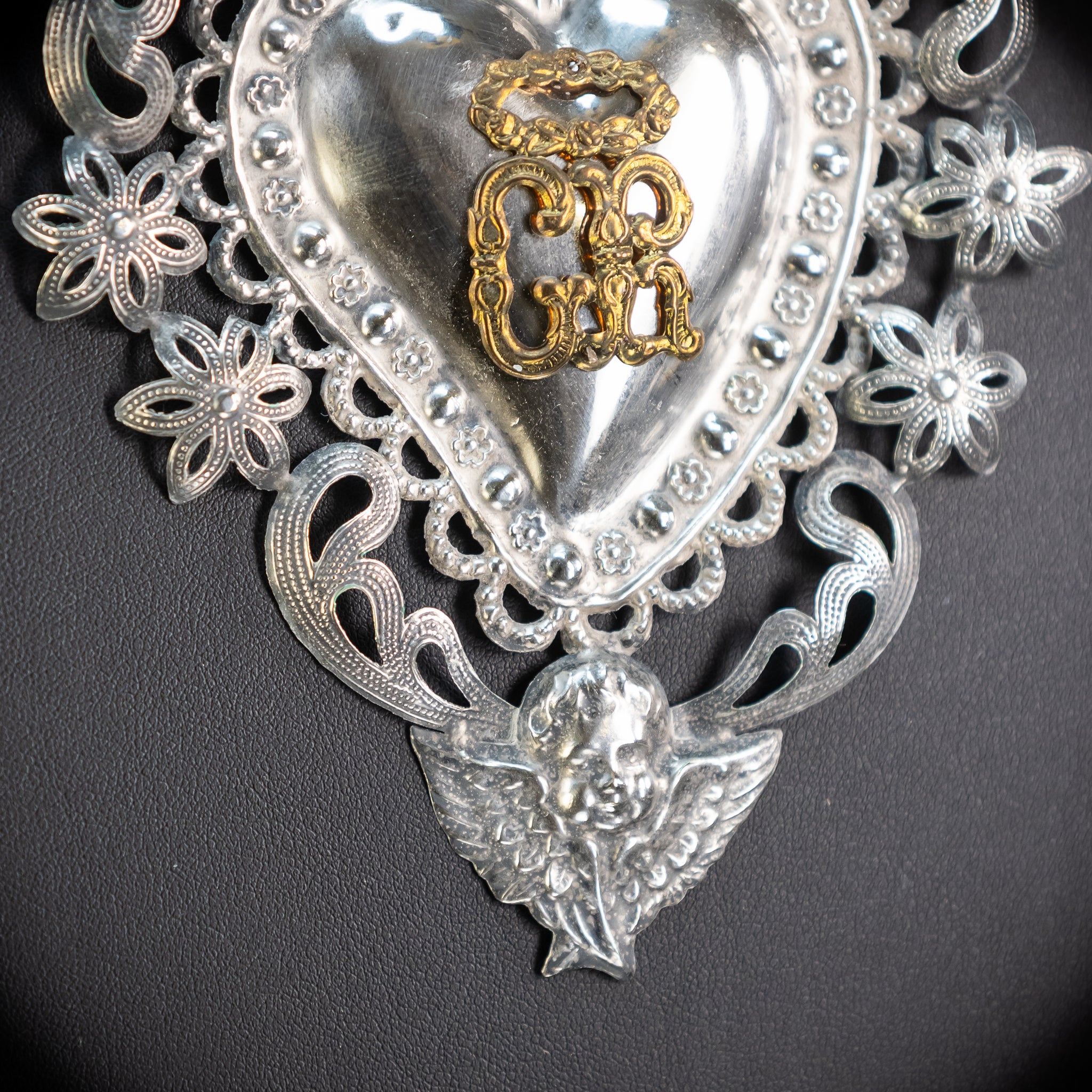 Solid Silver Votive Heart | 1800s Grace Received 6.5"