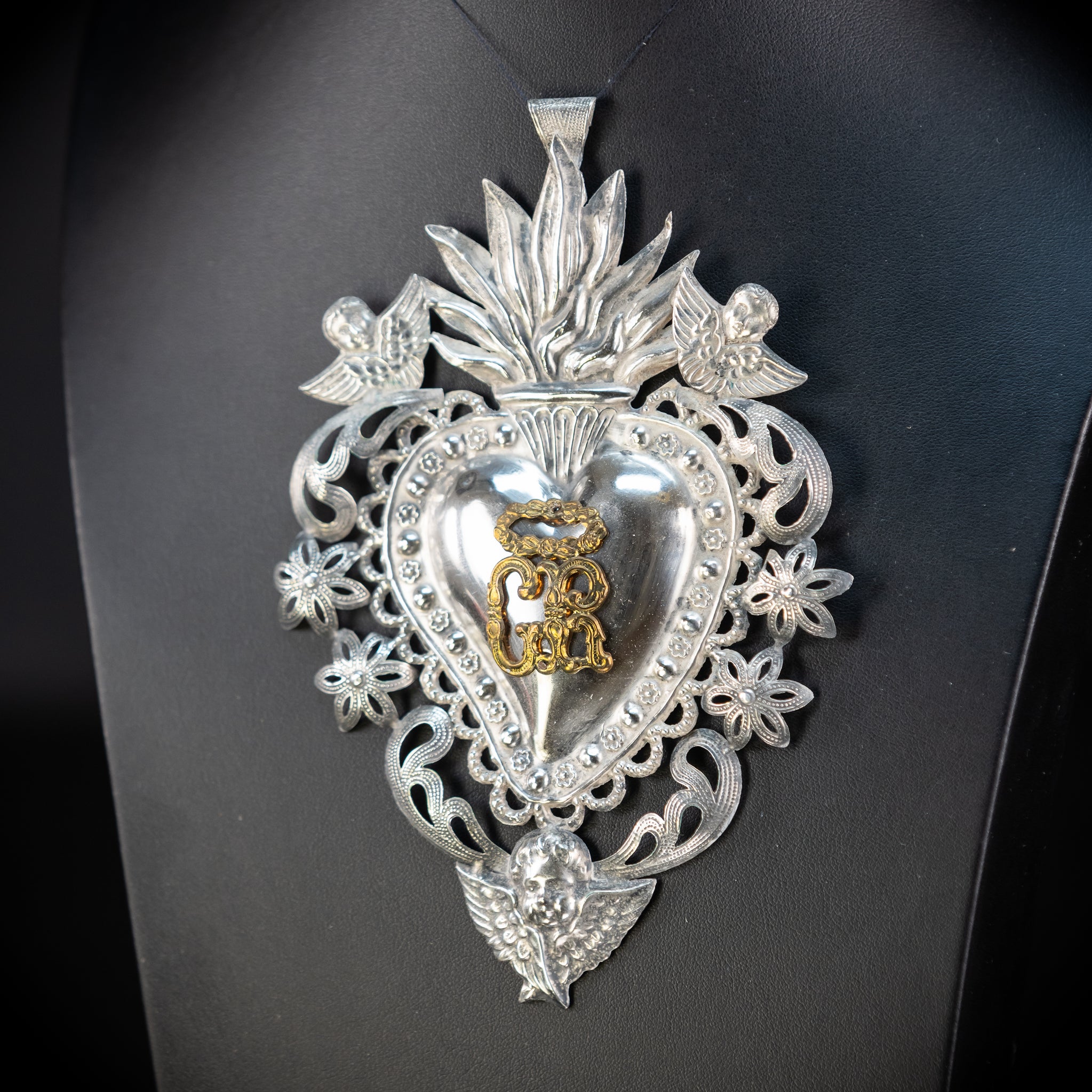 Solid Silver Votive Heart | 1800s Grace Received 6.5"
