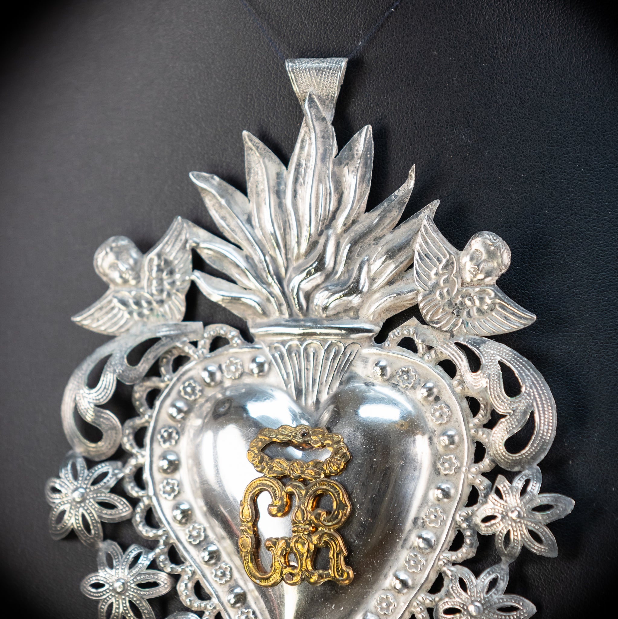 Solid Silver Votive Heart | 1800s Grace Received 6.5"