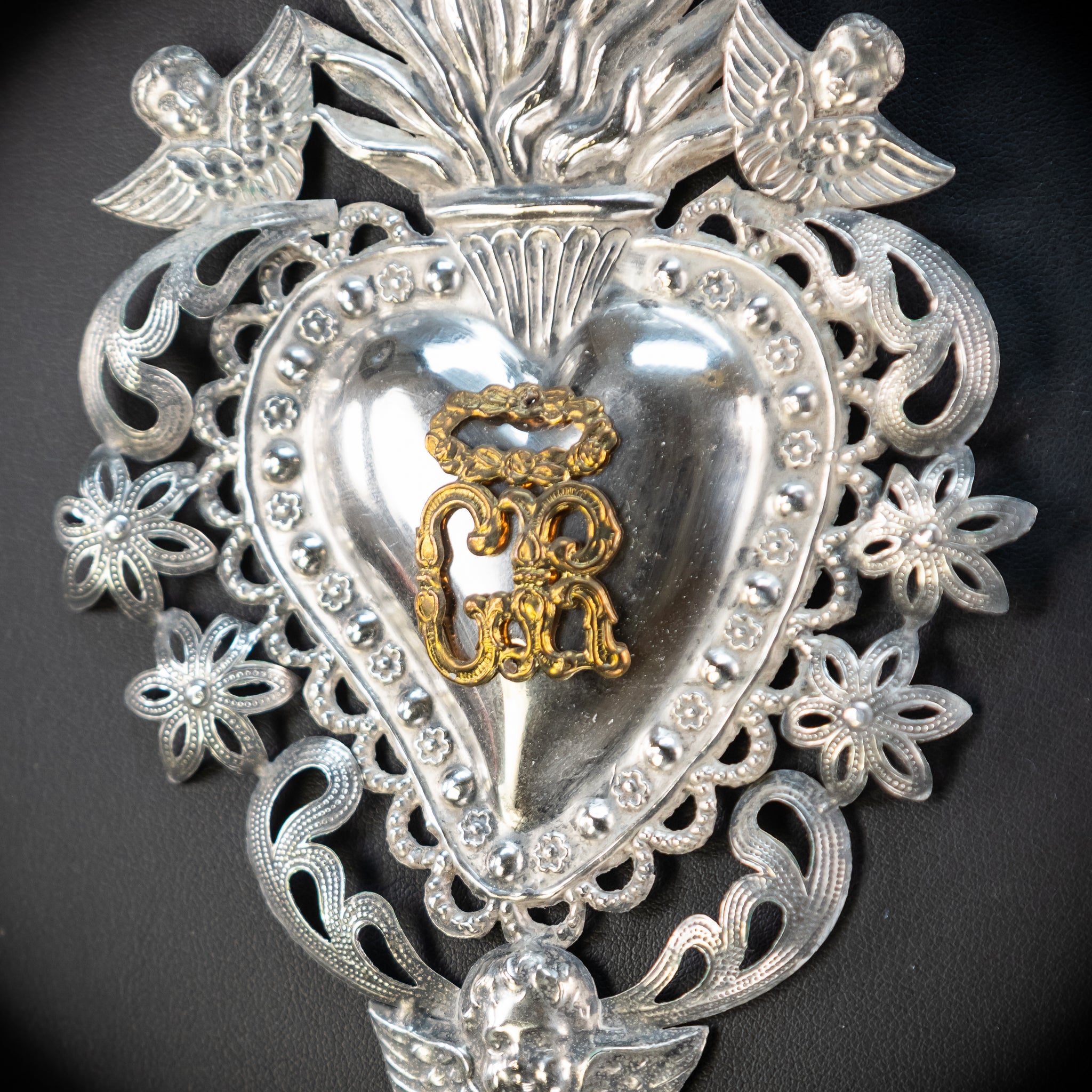 Solid Silver Votive Heart | 1800s Grace Received 6.5"