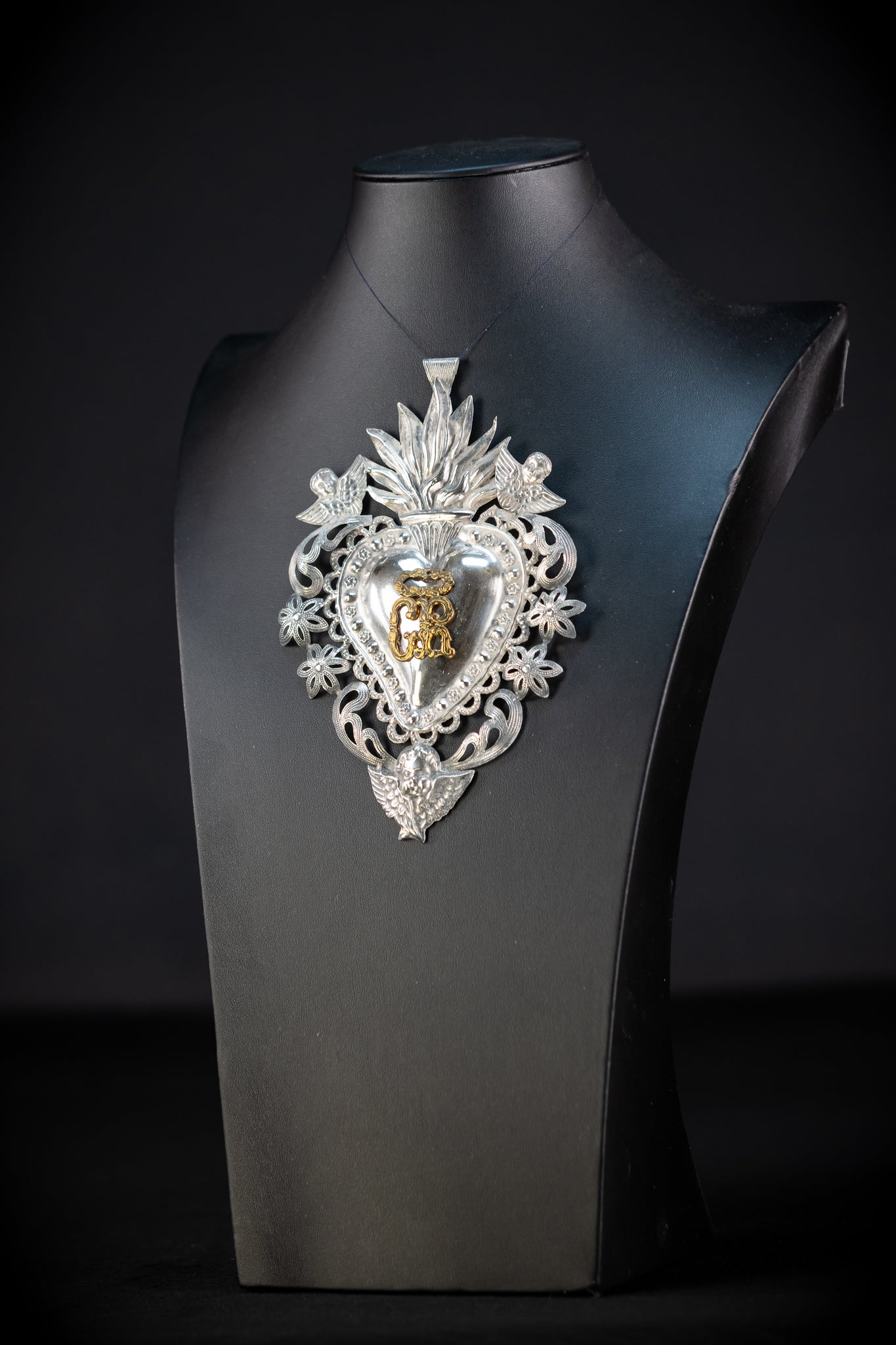 Solid Silver Votive Heart | 1800s Grace Received 6.5"