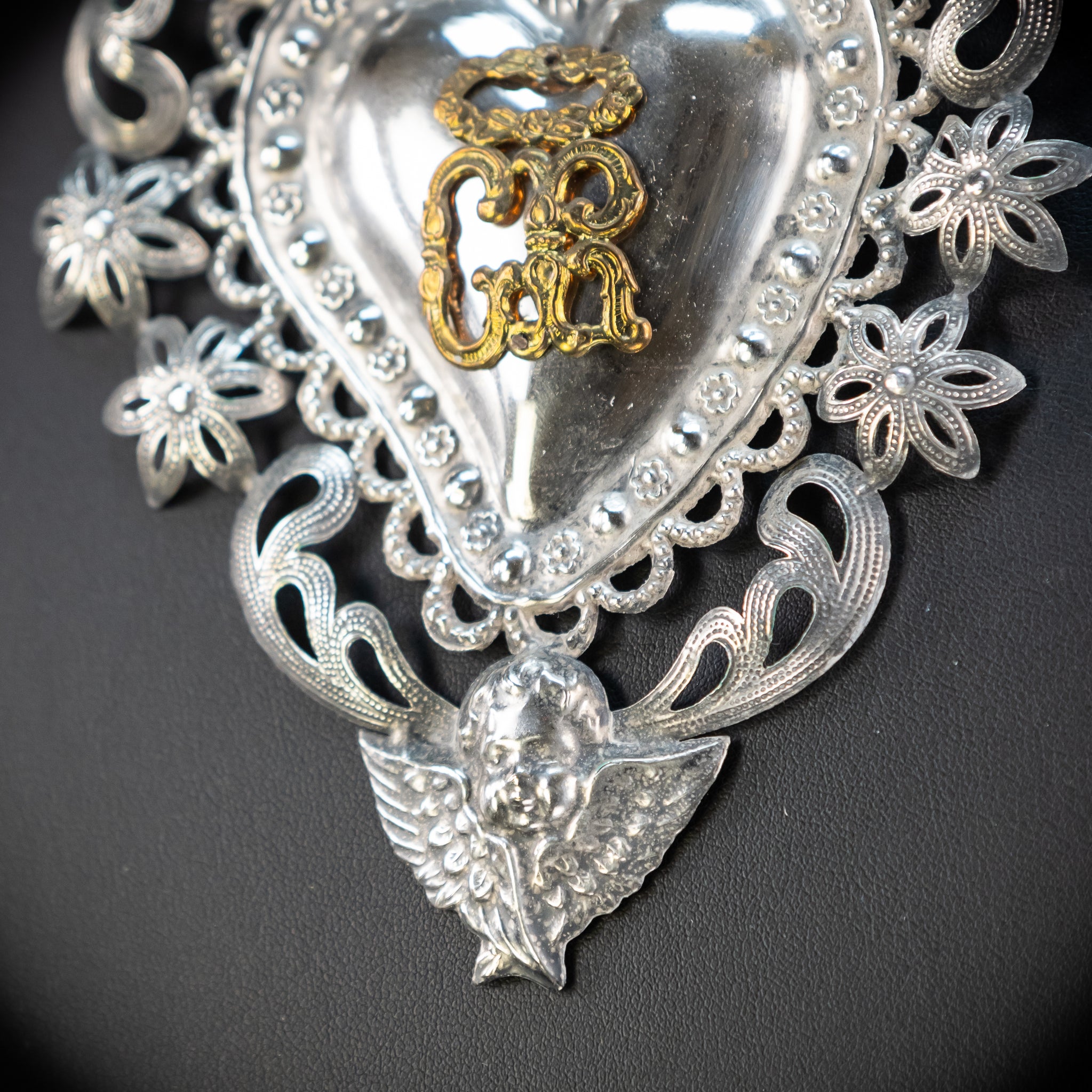 Solid Silver Votive Heart | 1800s Grace Received 6.5"