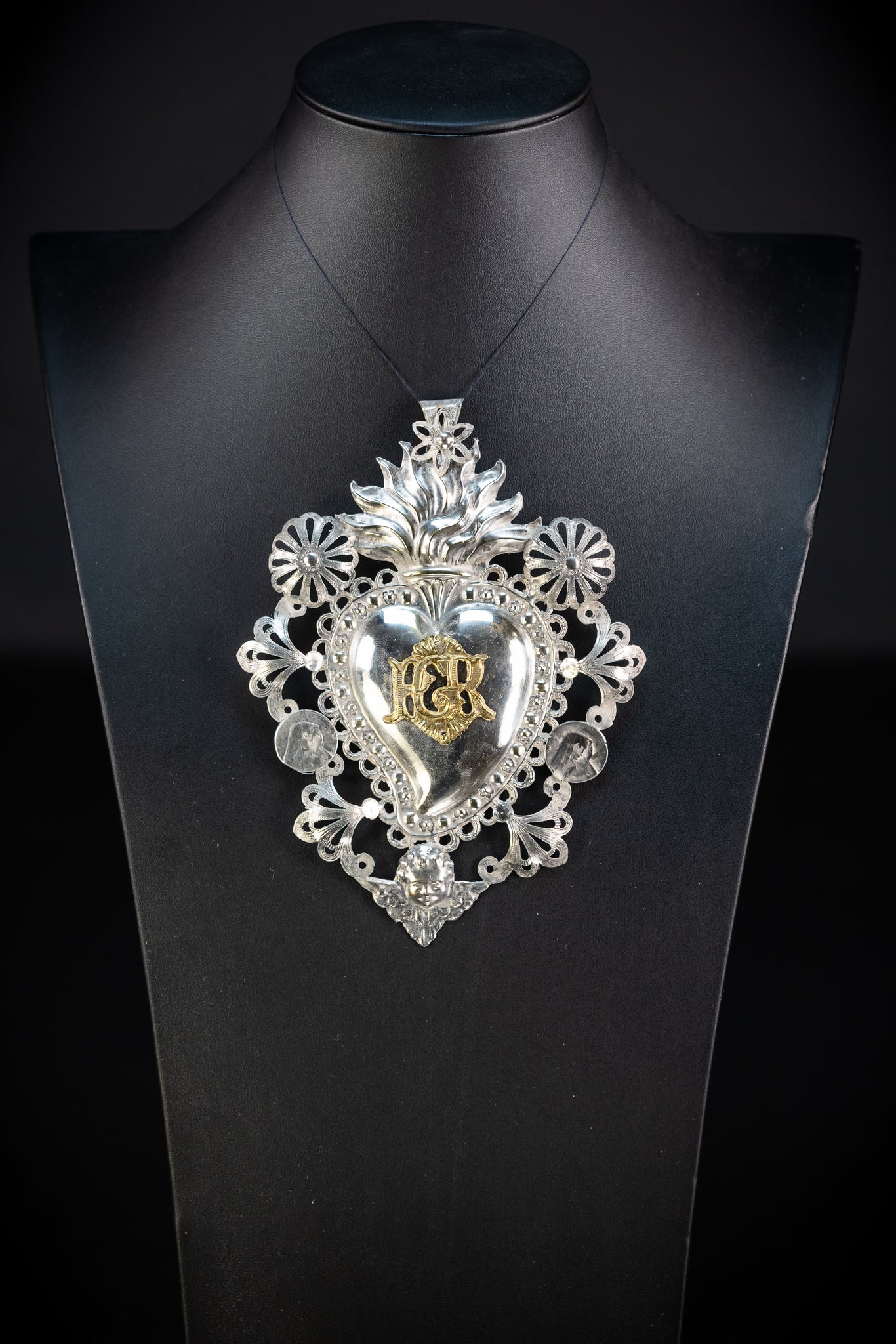 Solid Silver Votive Heart | 1800s Grace Received 5.7"