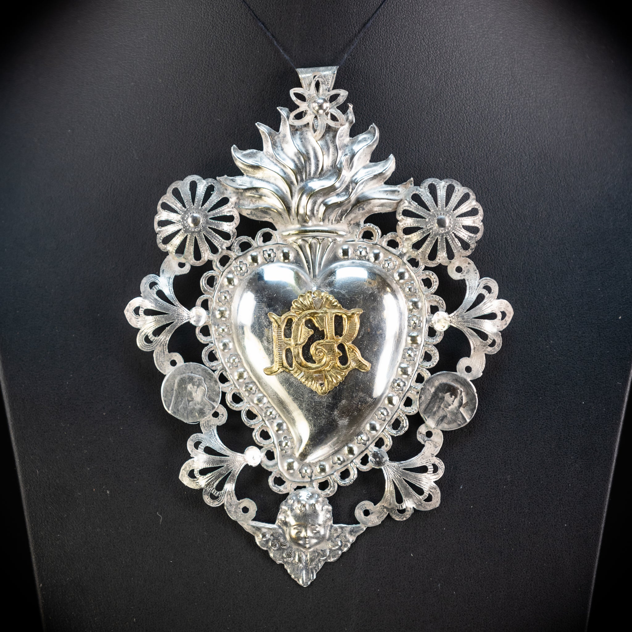 Solid Silver Votive Heart | 1800s Grace Received 5.7"