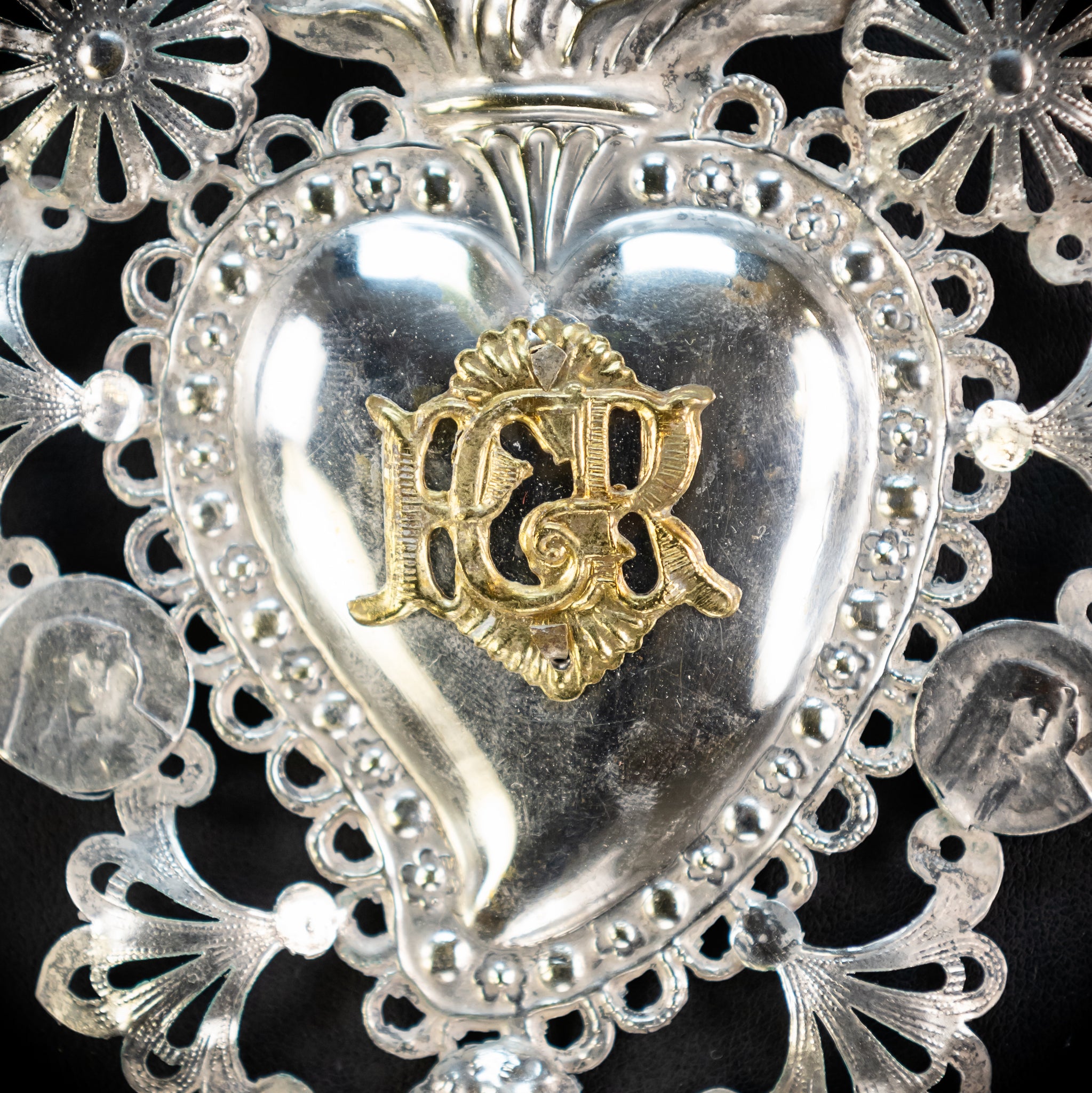 Solid Silver Votive Heart | 1800s Grace Received 5.7"